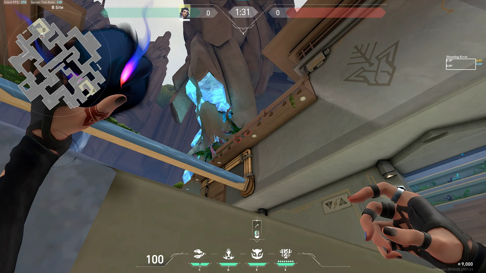 Fade Haunt on Abyss Defense Site B — step 3 of 5: Aim — line up the shot