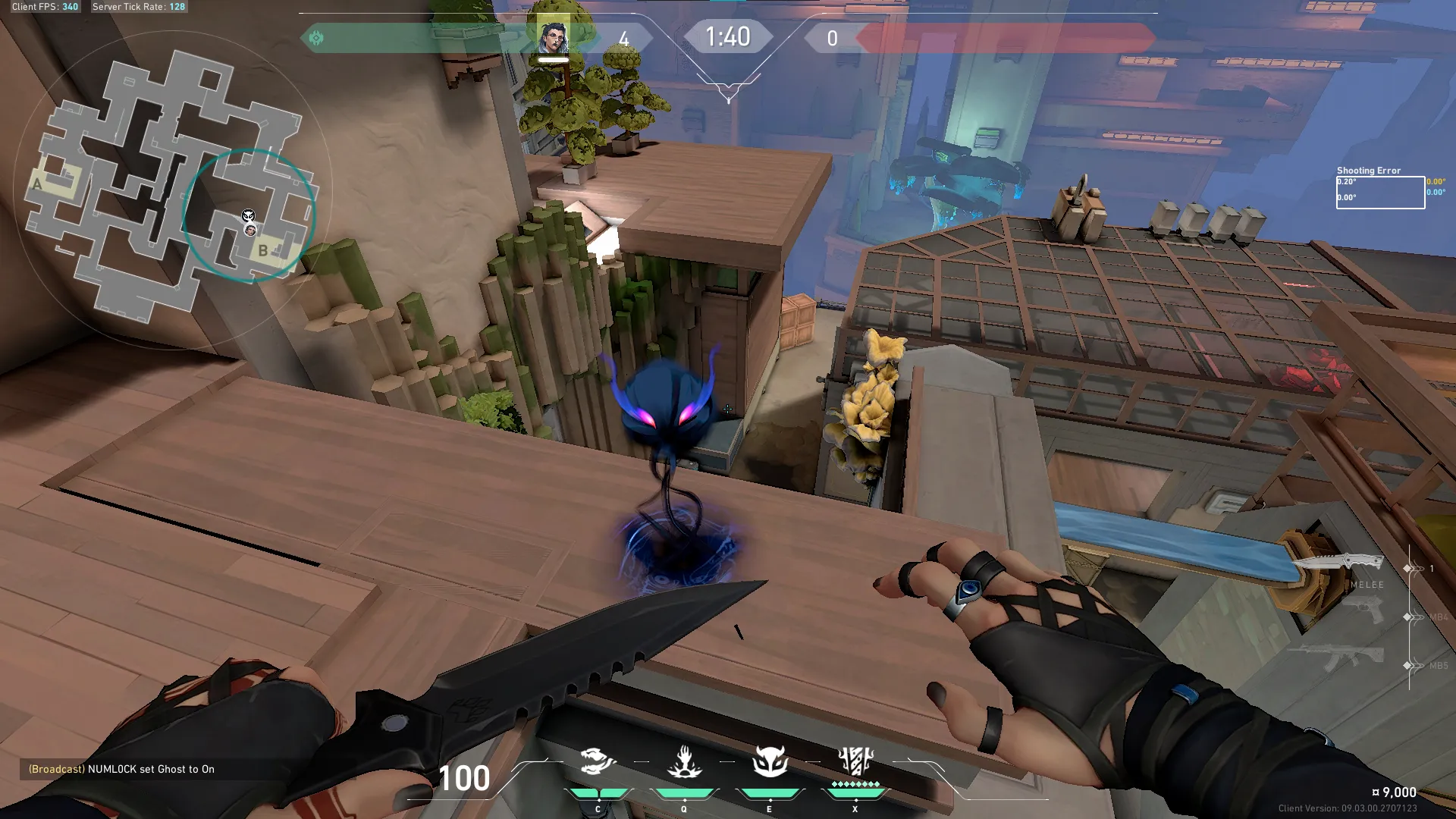 Fade Haunt on Abyss Defense Site B — step 4 of 5: Aim — line up the shot
