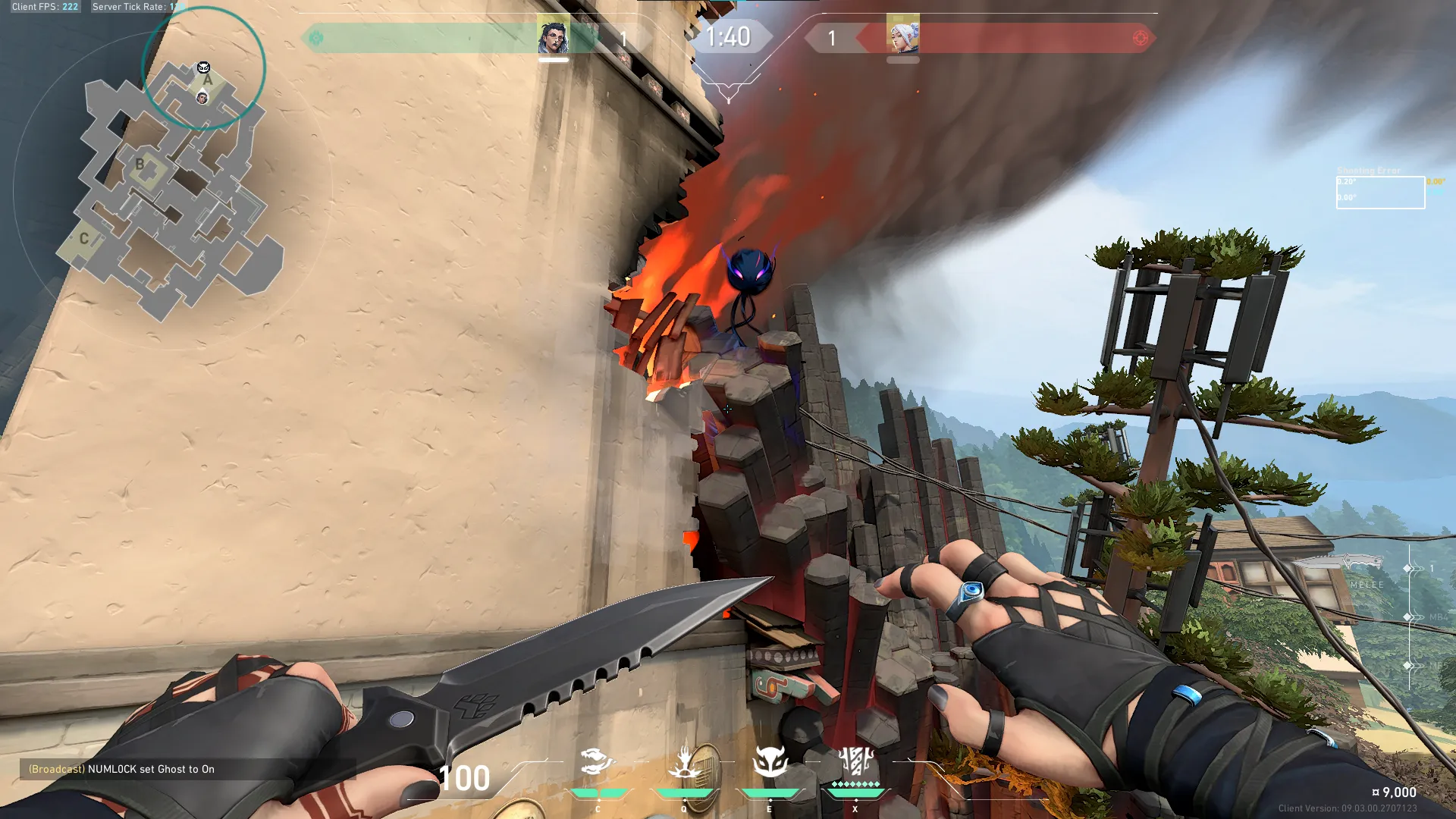 Fade Haunt on Haven Defense Site A — step 4 of 5: Aim — line up the shot