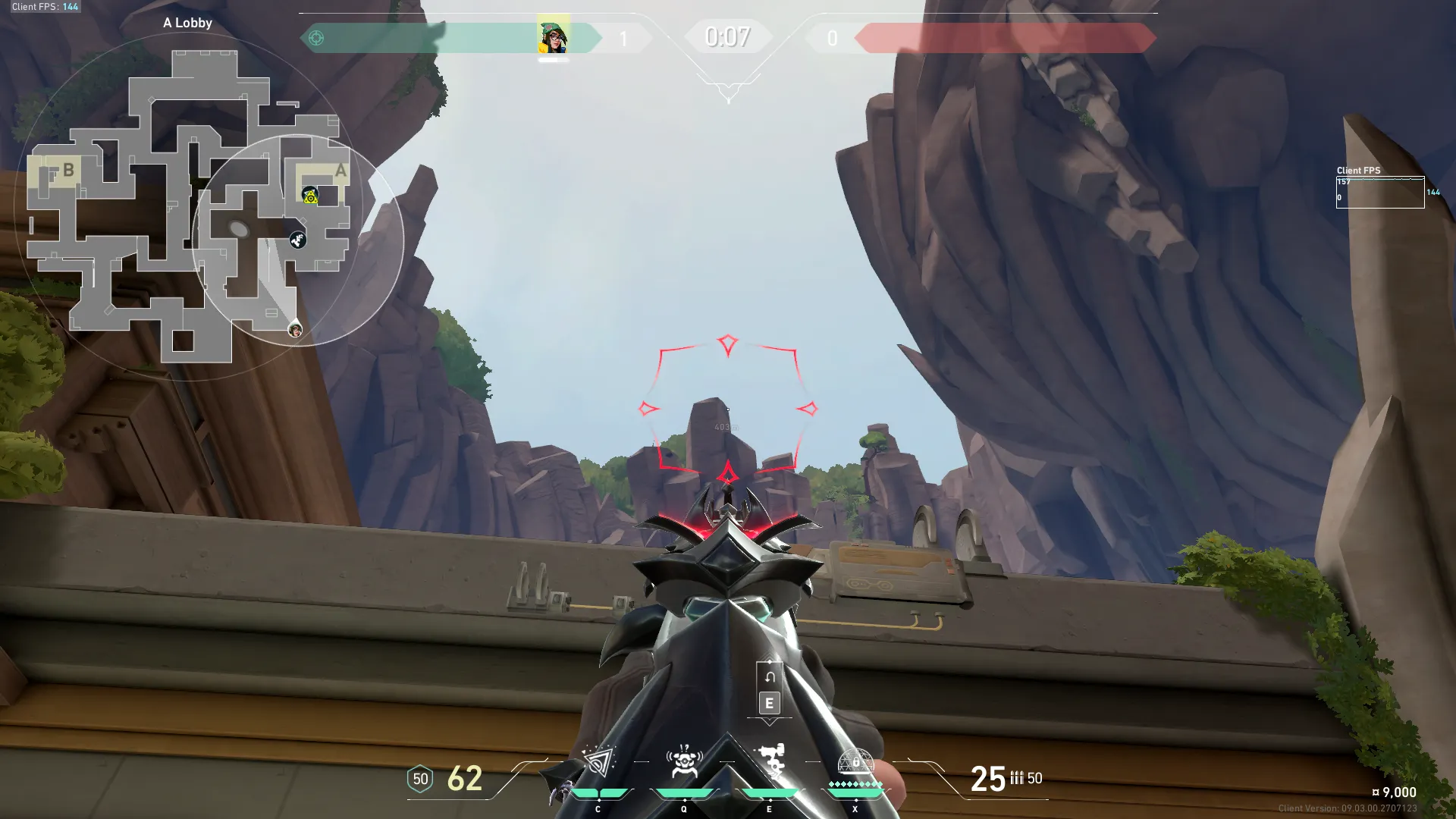 Killjoy Nanoswarm on Abyss Attack Site A — step 2 of 3: Aim — line up the shot