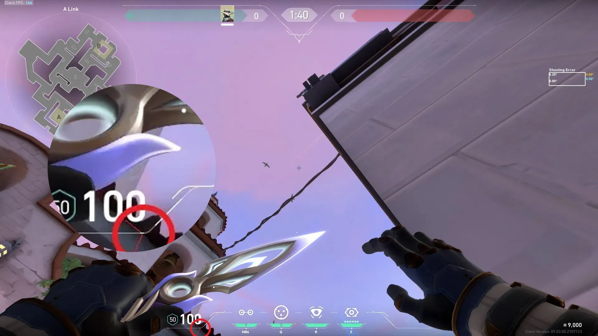 Cypher Cyber Cage on Sunset Defense Mid — step 2 of 4: Aim — line up the shot