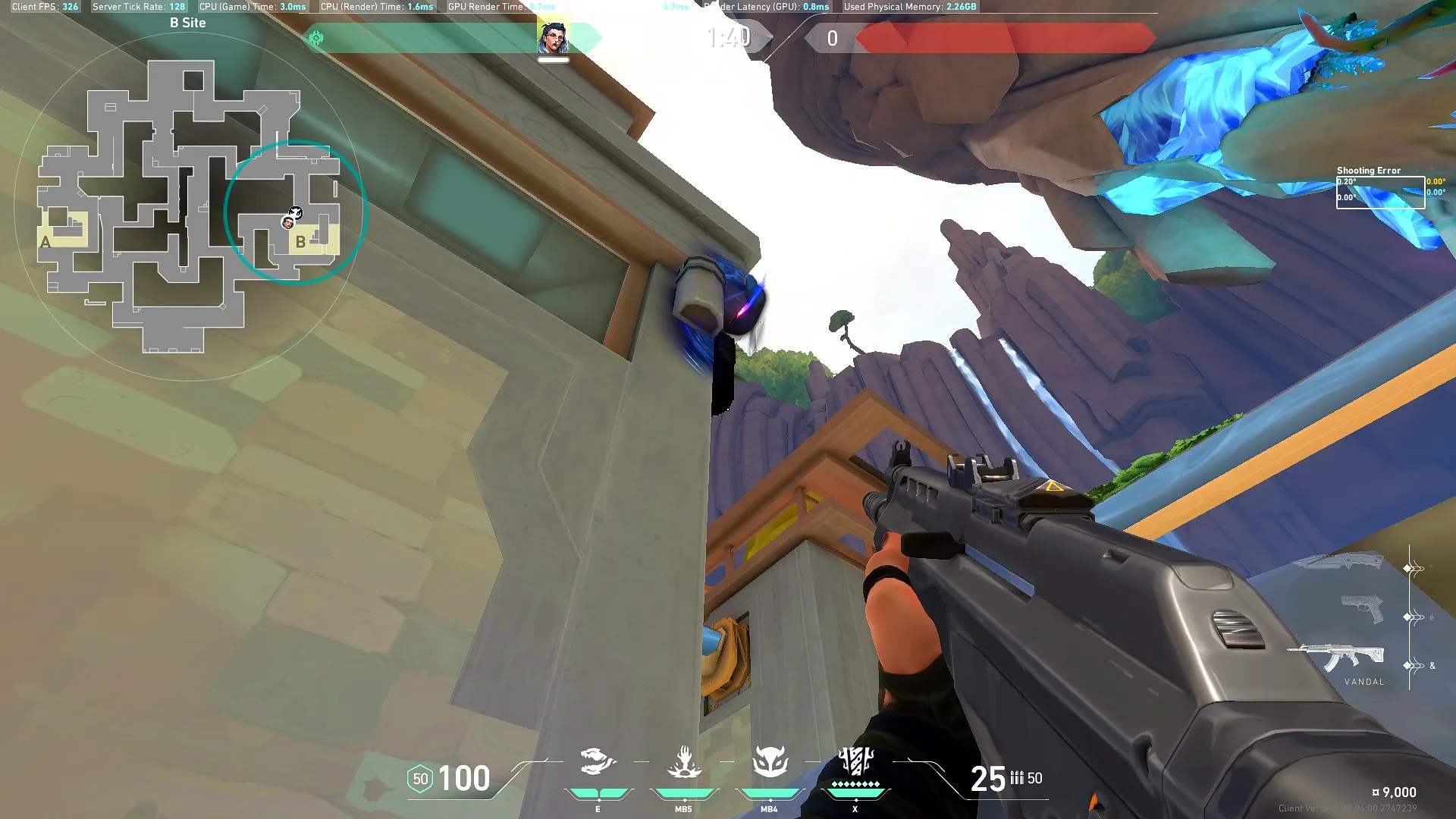 Fade Haunt on Abyss Defense Site B — step 2 of 4: Aim — line up the shot