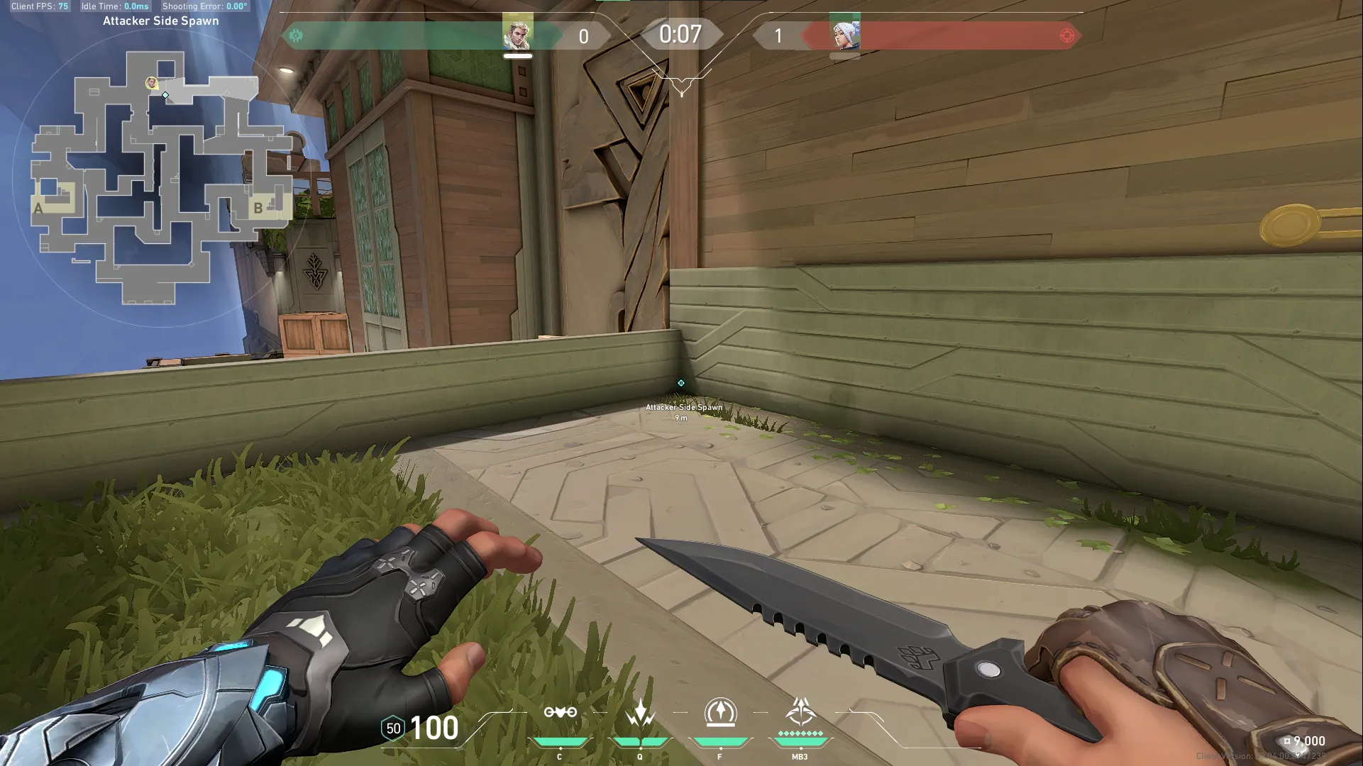 Attacking Sova Fake A Dart — Sova lineup on Abyss