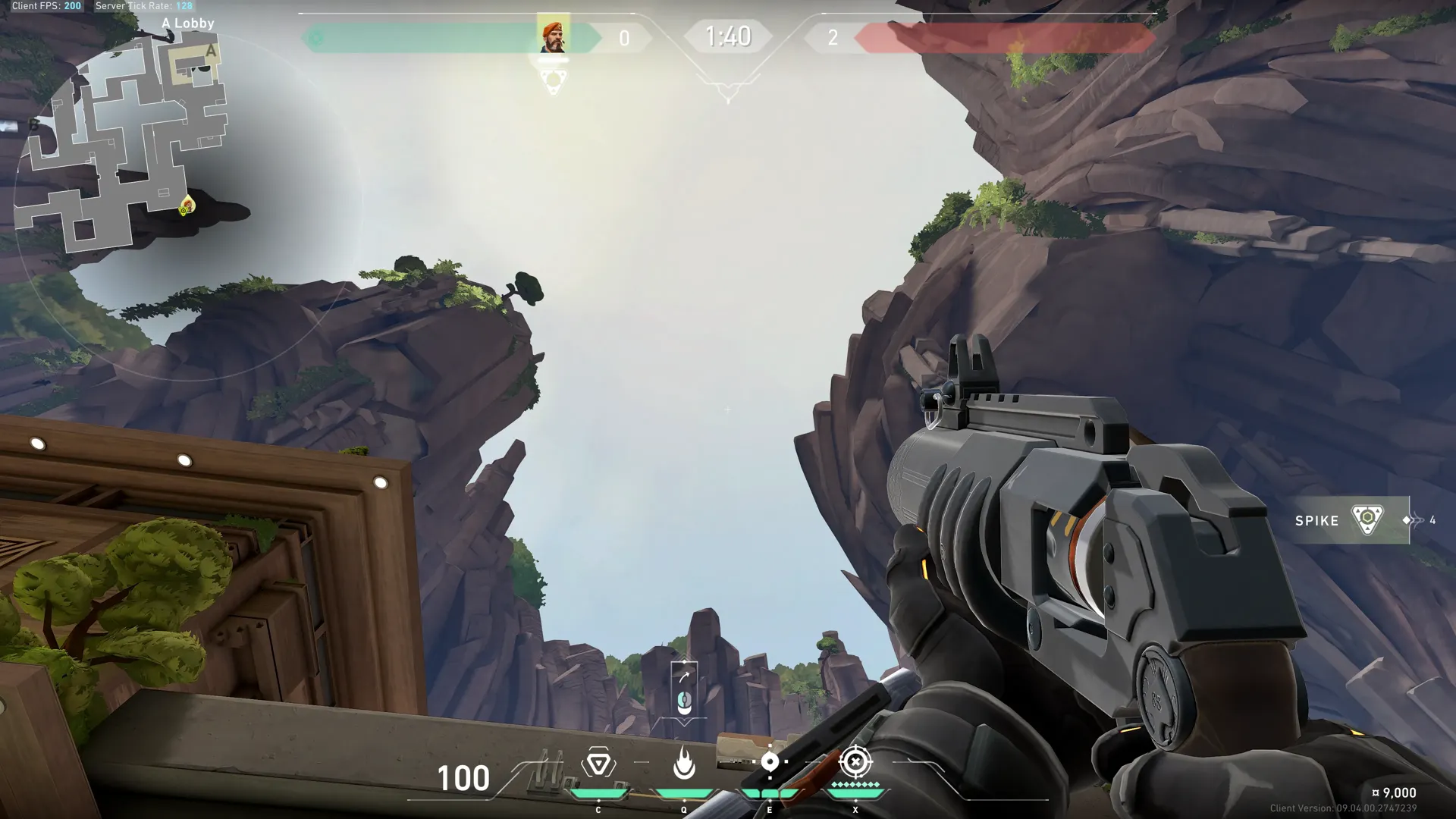 Brimstone Incendiary on Abyss Attack Site A — step 2 of 3: Aim — line up the shot