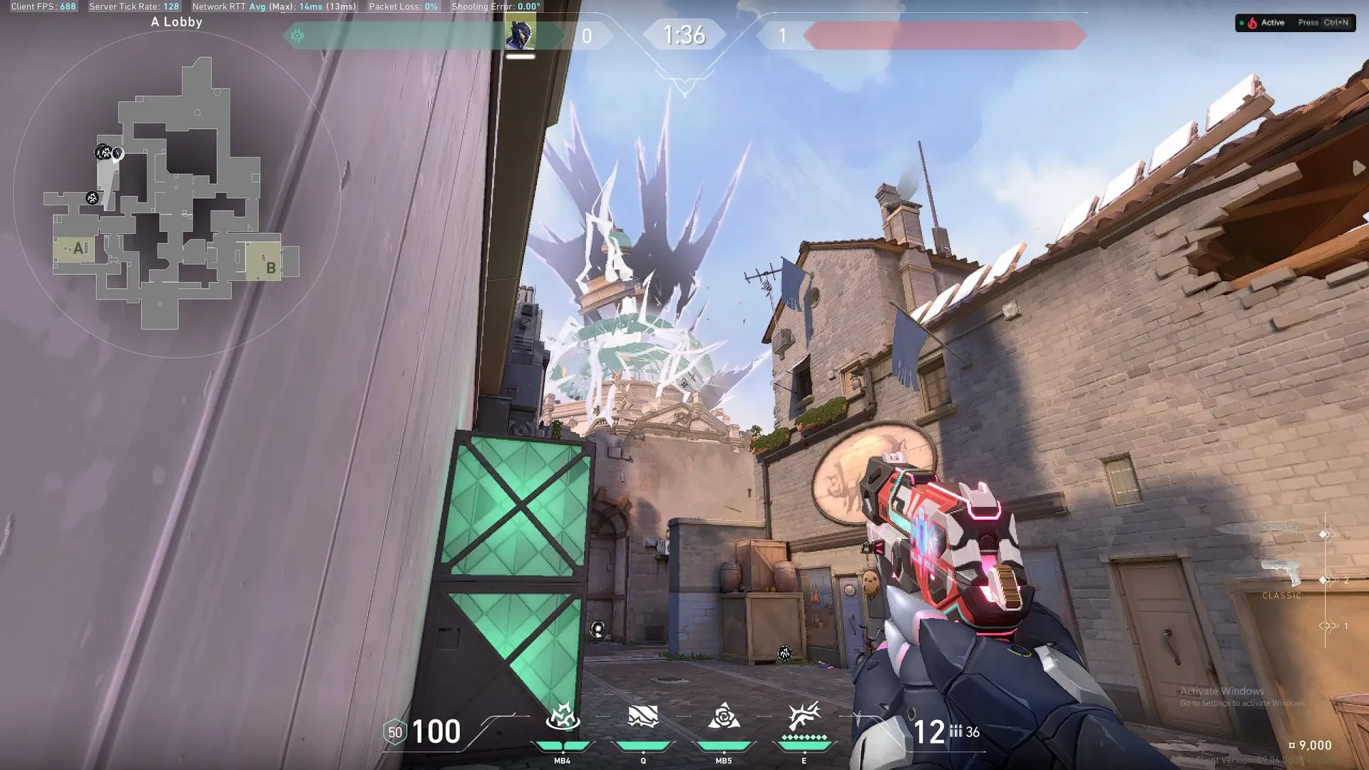 Vyse Razorvine on Ascent Attack Site A — step 2 of 3: Aim — line up the shot