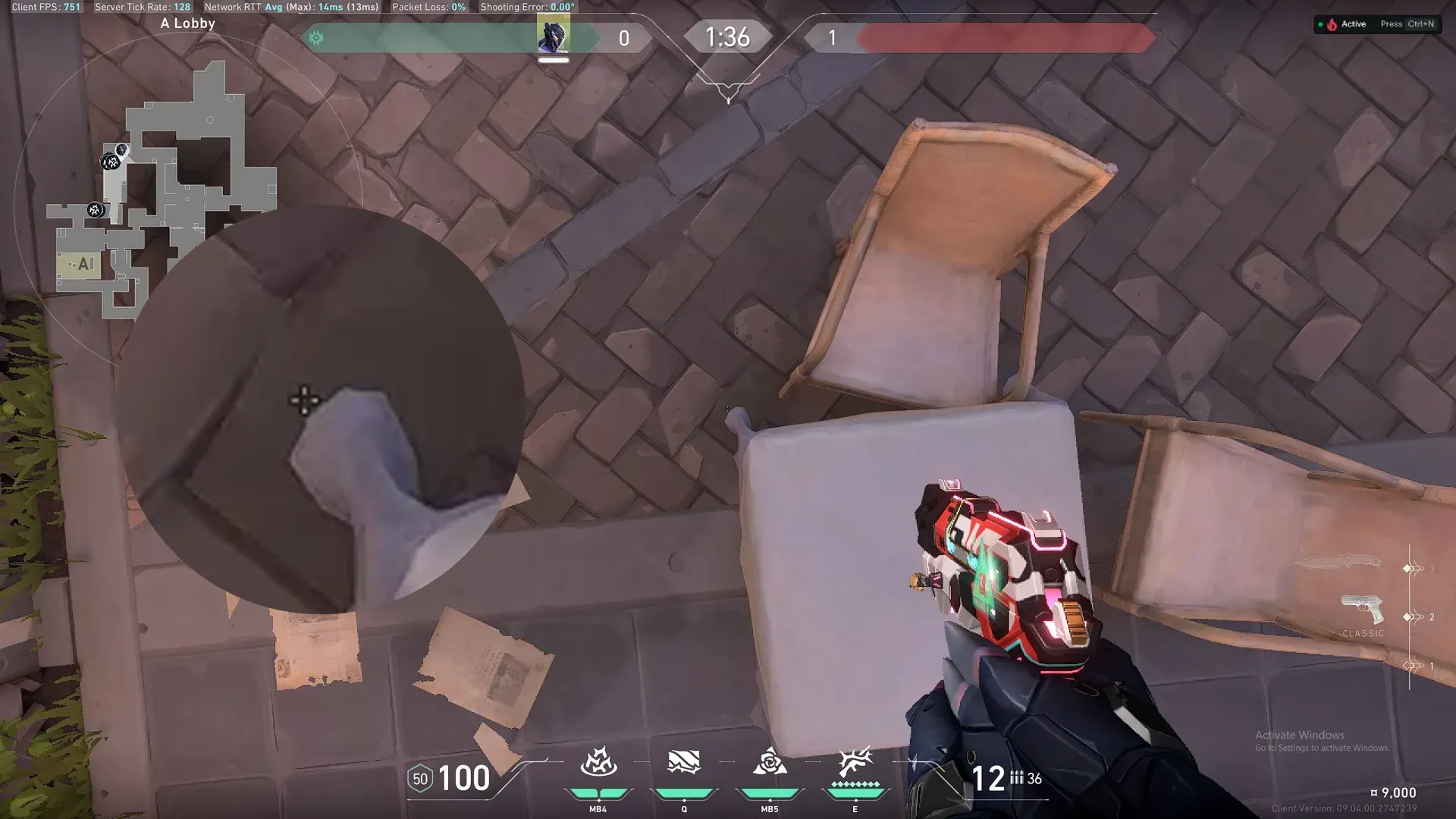 Heaven Razorvine (from A Lobby) #2 — Vyse lineup on Ascent