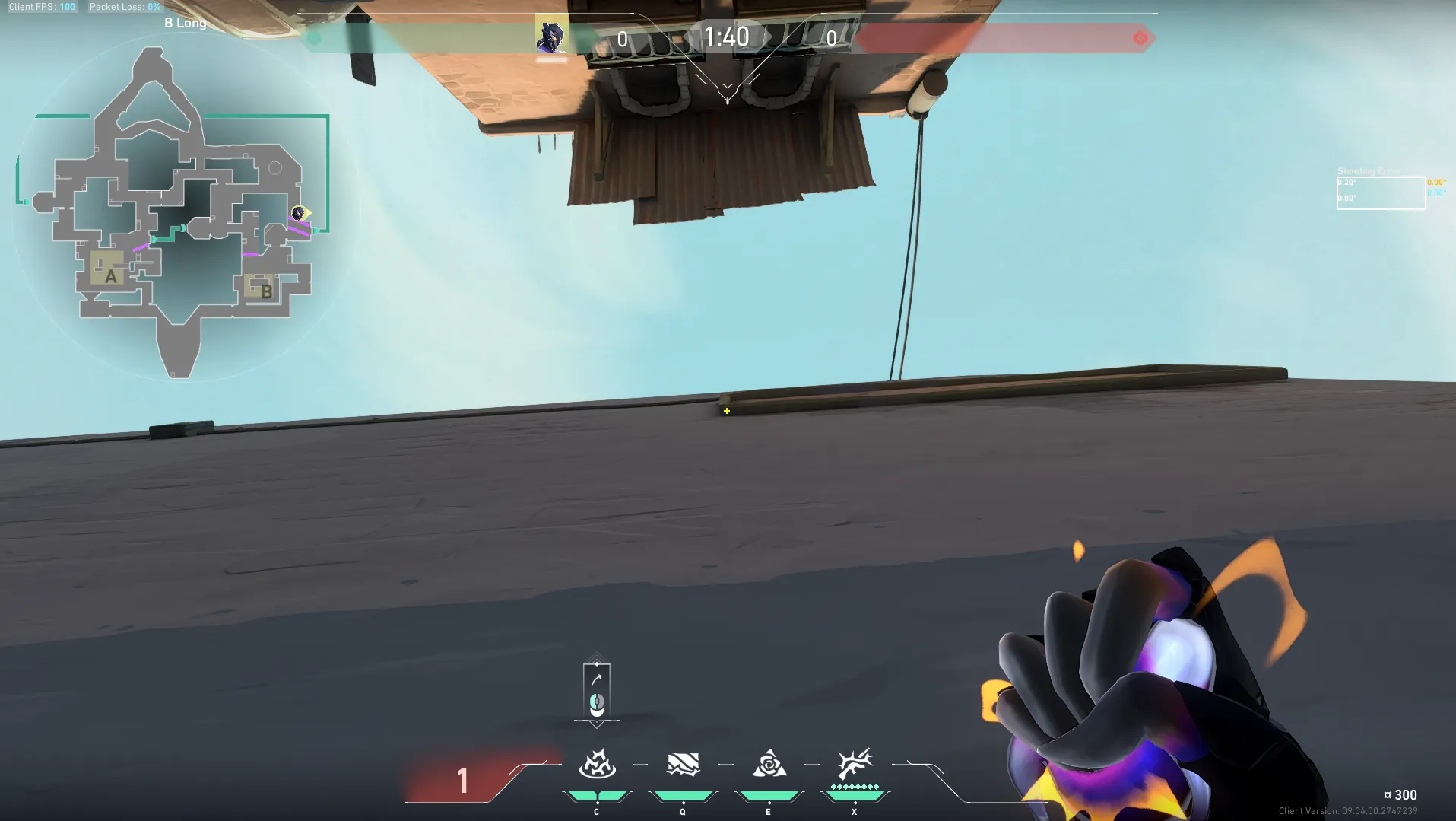 Vyse Razorvine on Bind Attack Site B — step 2 of 4: Aim — line up the shot