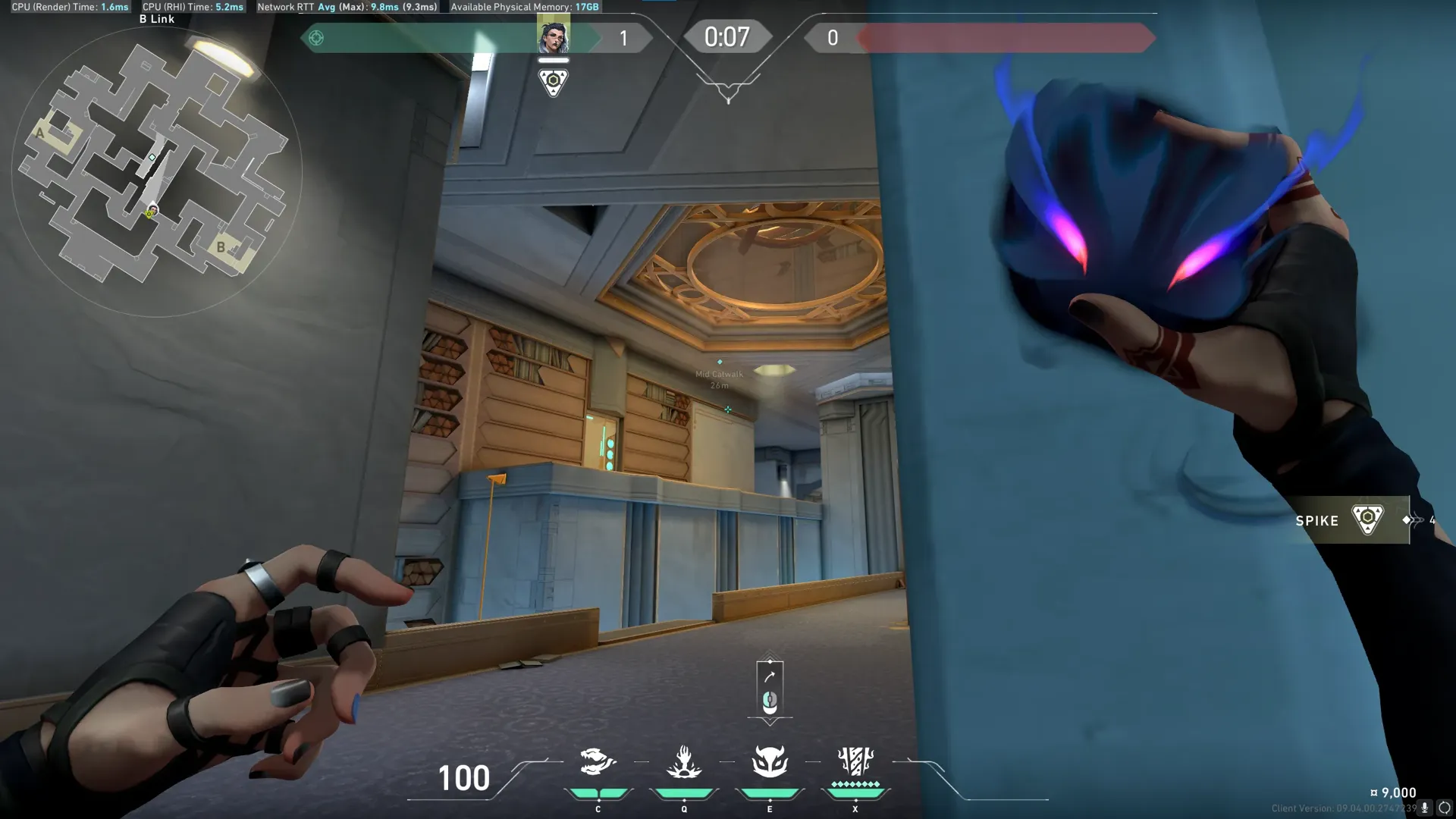Fade Haunt on Abyss Defense Mid — step 2 of 4: Aim — line up the shot
