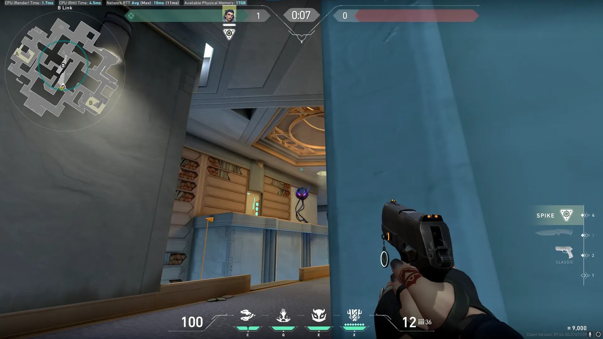 Fade Haunt on Abyss Defense Mid — step 3 of 4: Aim — line up the shot