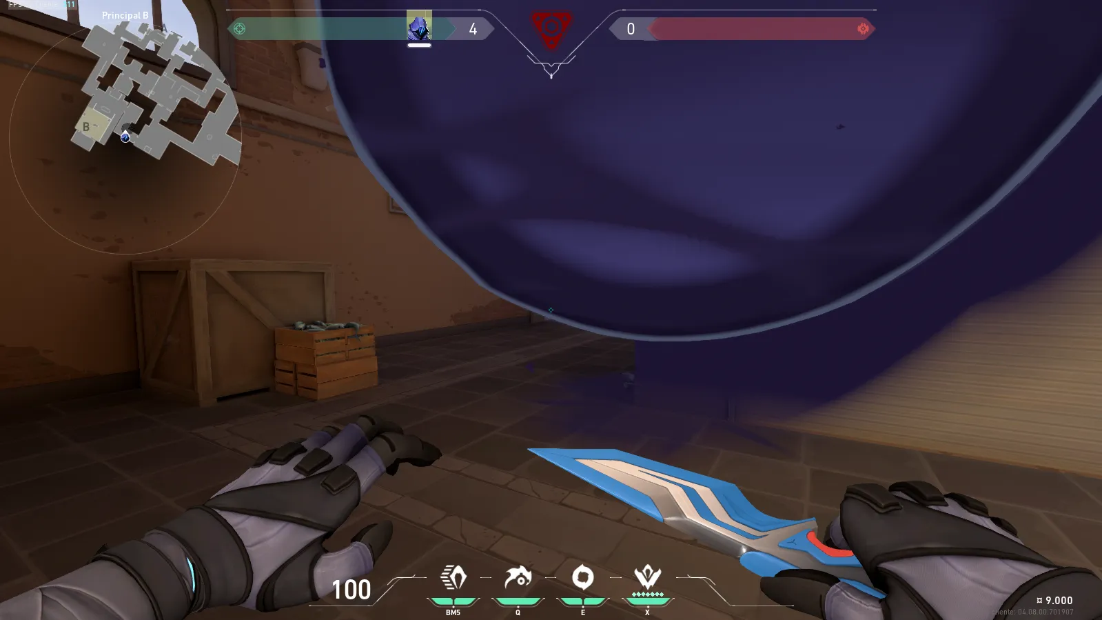 Omen Dark Cover on Ascent Defense Site B — step 2 of 3: Aim — line up the shot