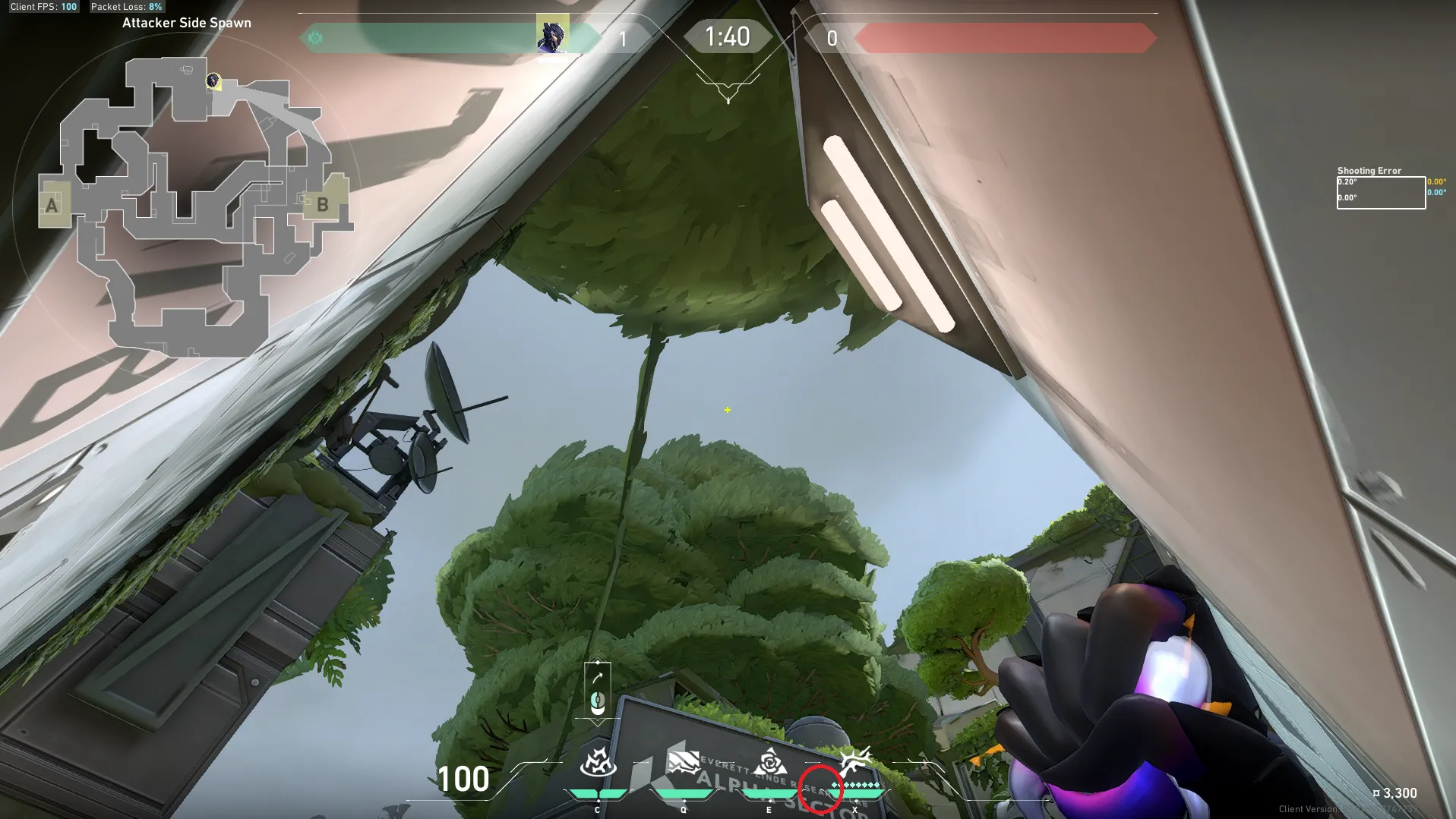 Vyse Razorvine on Fracture Attack Site B — step 2 of 3: Aim — line up the shot