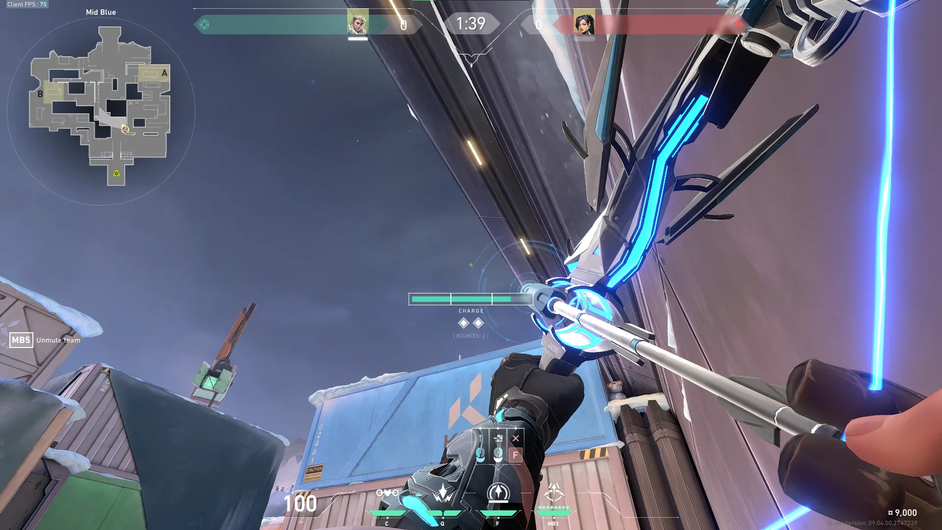 Sova Recon Bolt on Icebox Defense Mid — step 3 of 4: Aim — line up the shot