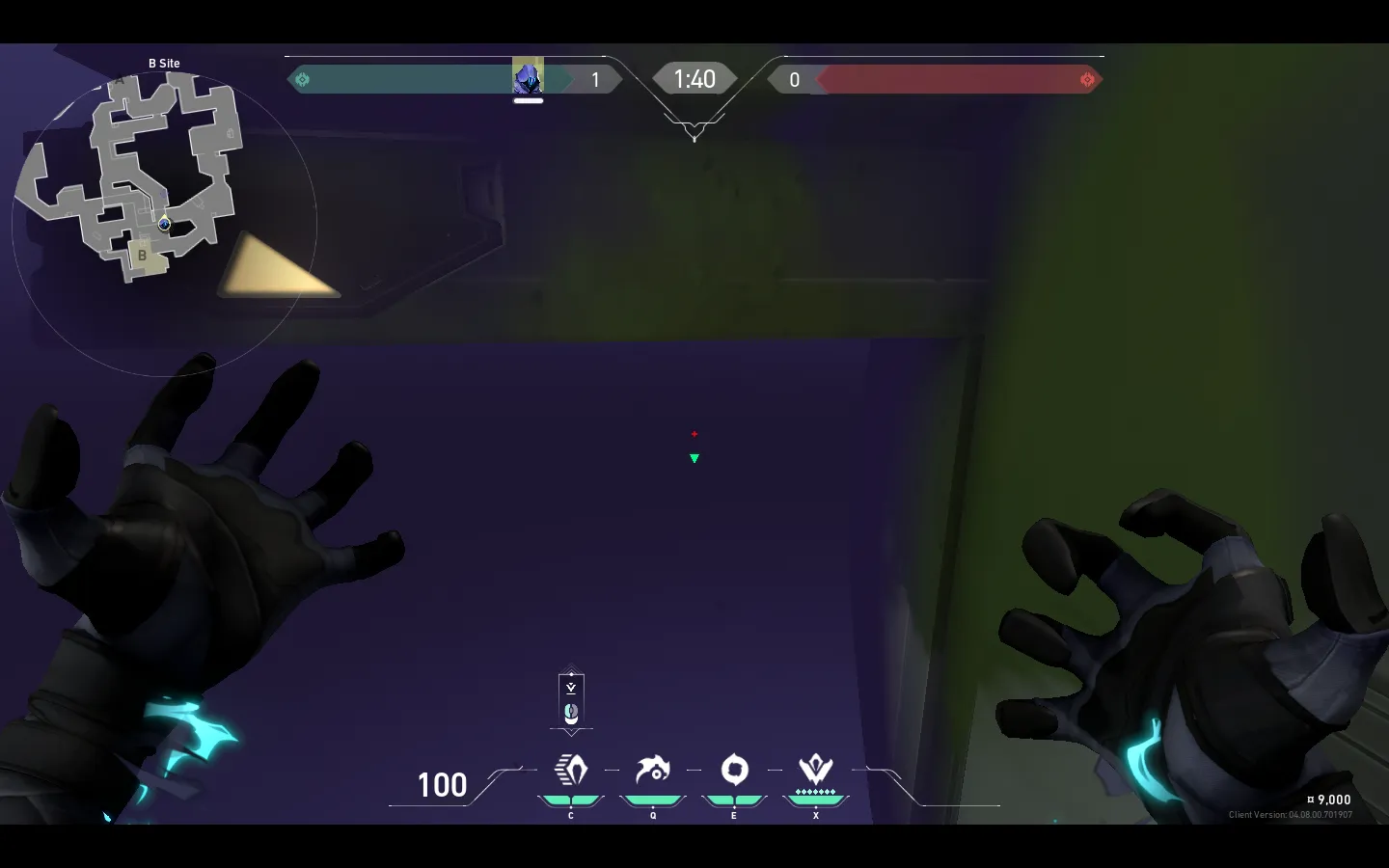 Omen Dark Cover on Fracture Attack Site B — step 5 of 6: Aim — line up the shot