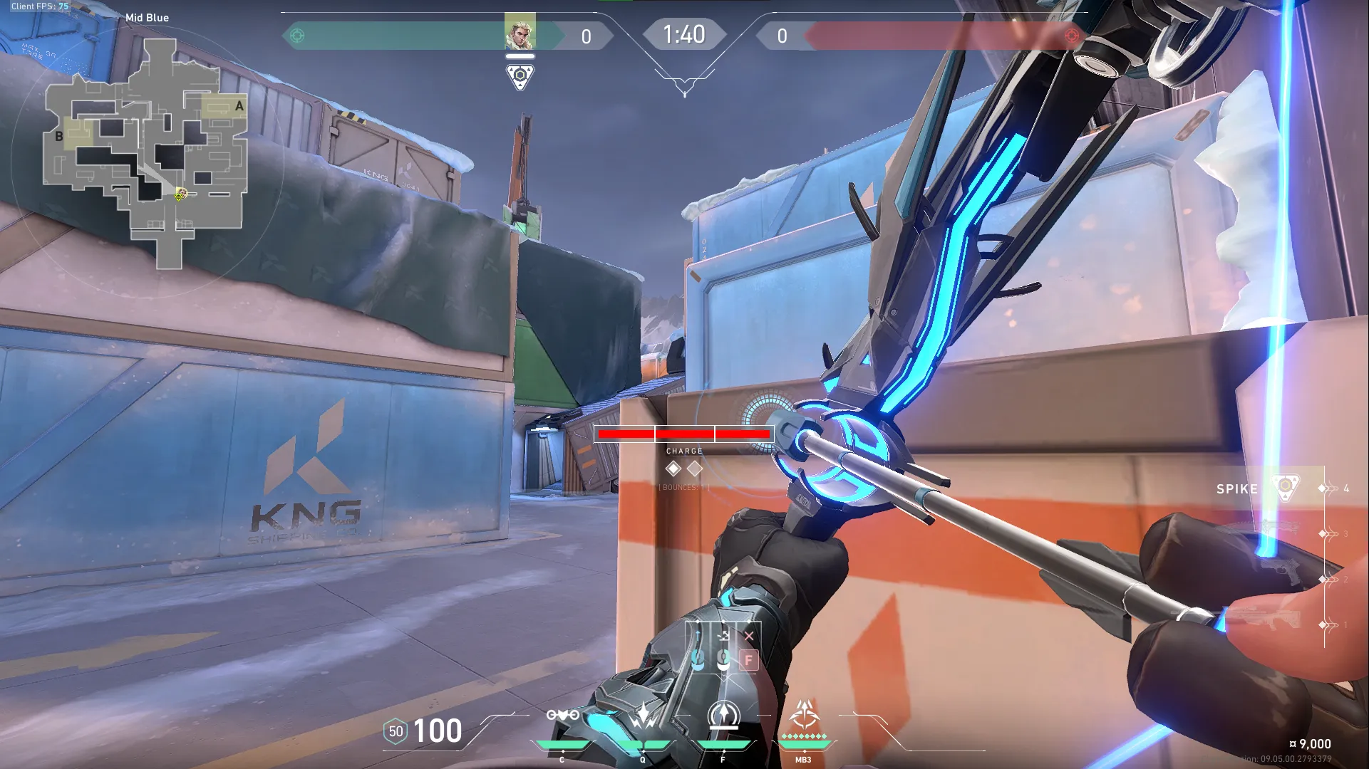 Sova Recon Bolt on Icebox Attack Mid — step 3 of 4: Aim — line up the shot