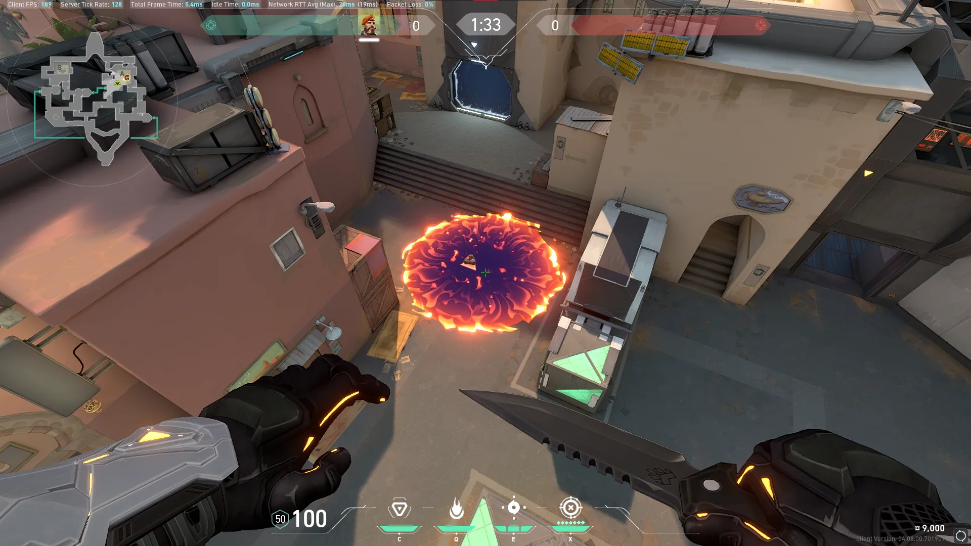 Brimstone Incendiary on Bind Attack Site A — step 3 of 3: Result
