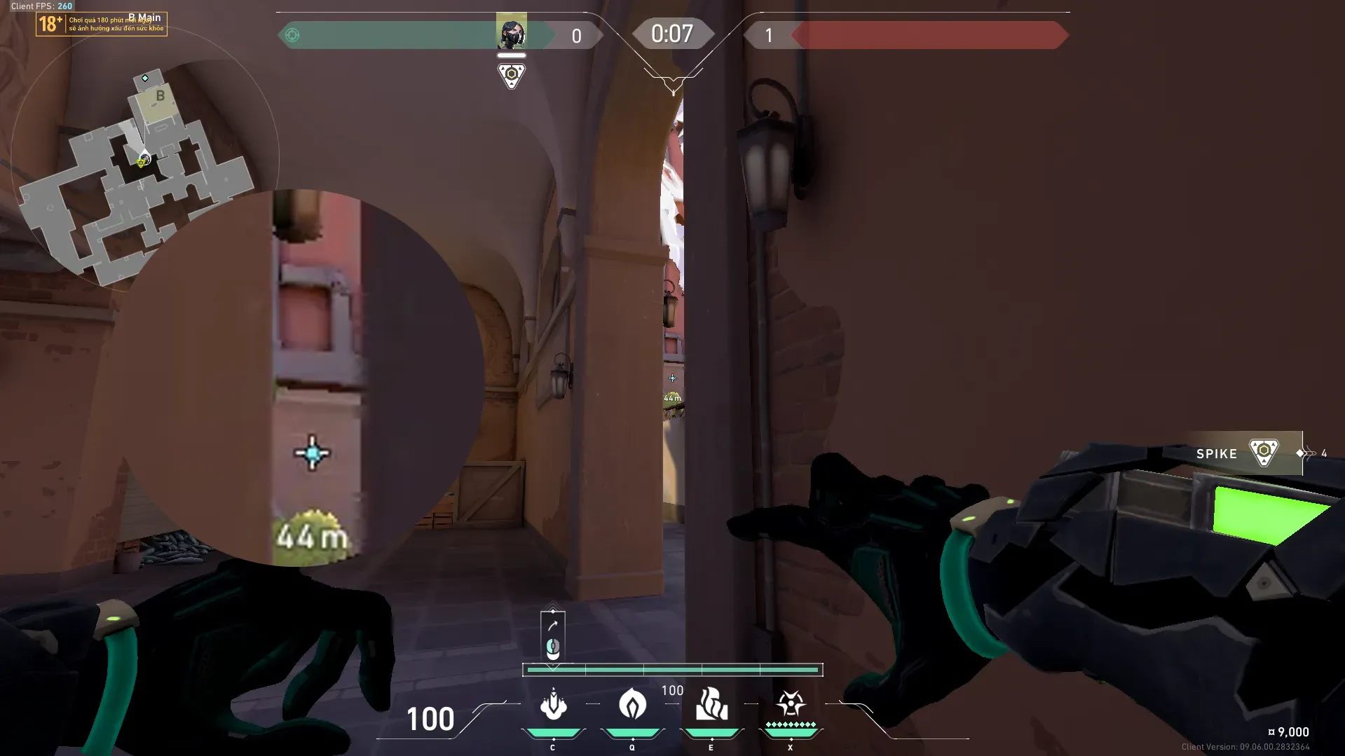 Viper Snake Bite on Ascent Attack Site B — step 2 of 3: Aim — line up the shot