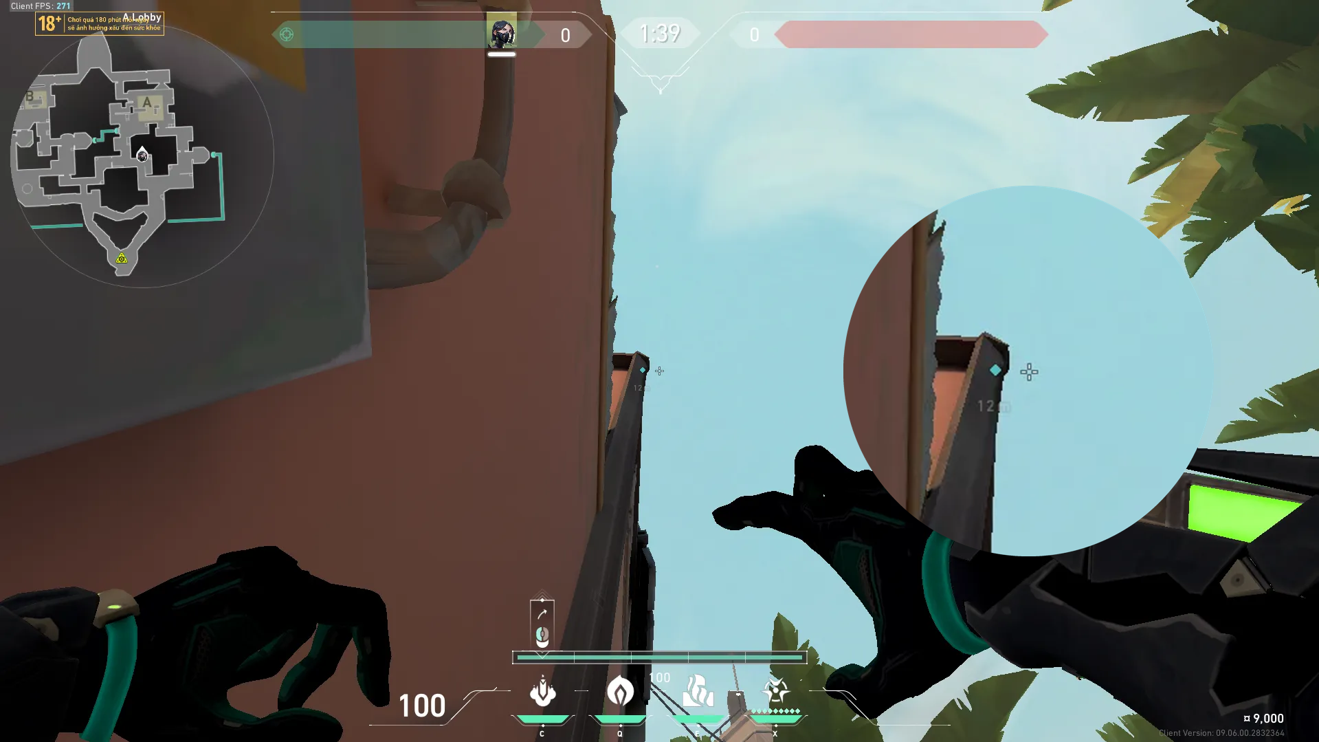 Viper Snake Bite on Bind Attack Site A — step 2 of 3: Aim — line up the shot