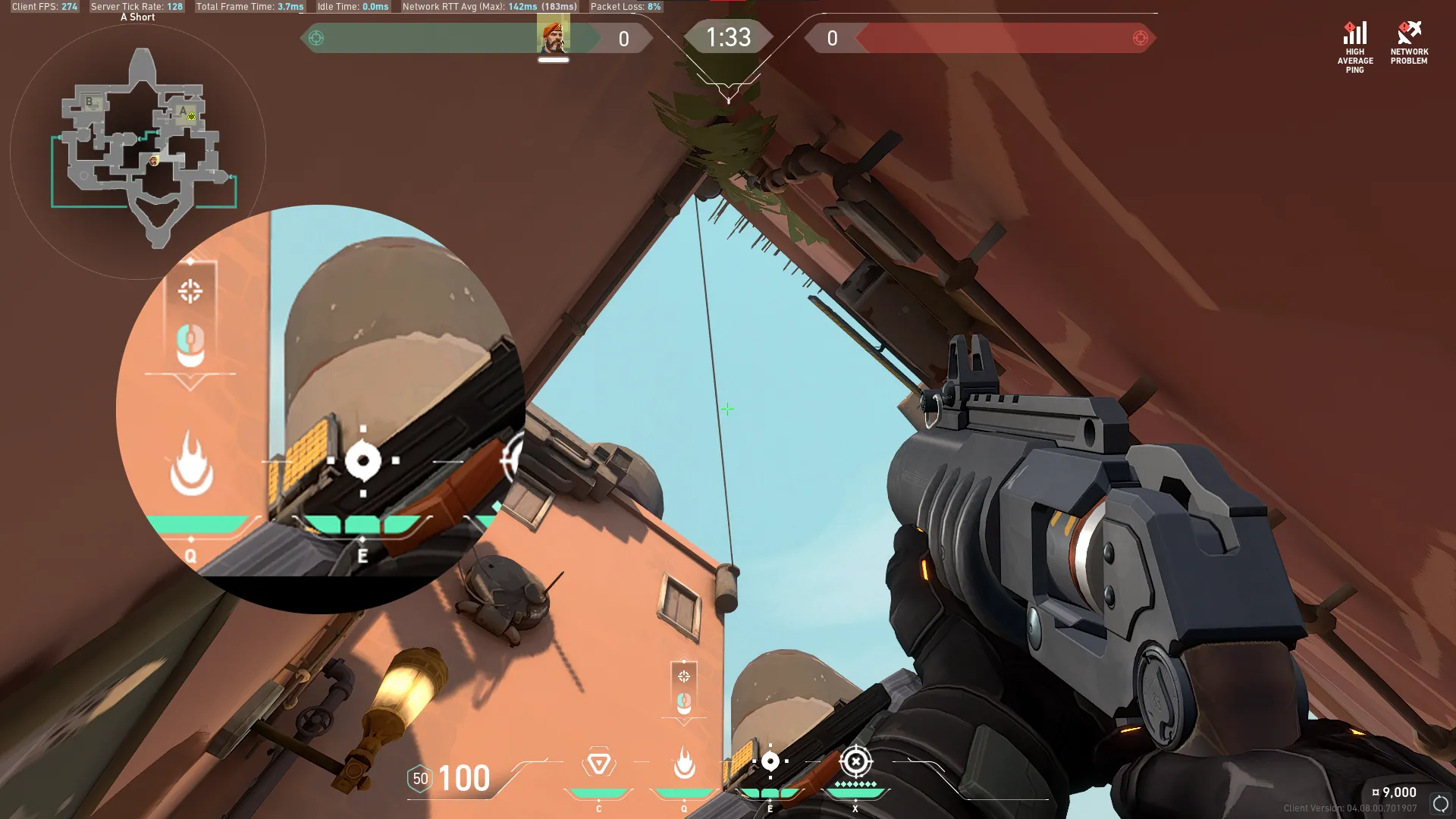 Brimstone Incendiary on Bind Attack Site A — step 2 of 3: Aim — line up the shot