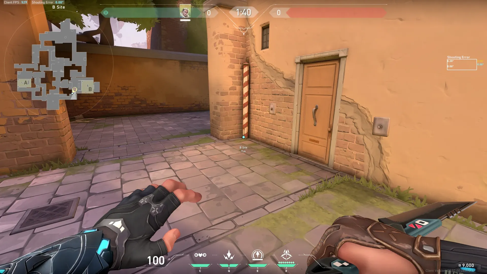 B Defense Dart on the Doorframe — Sova lineup on Ascent