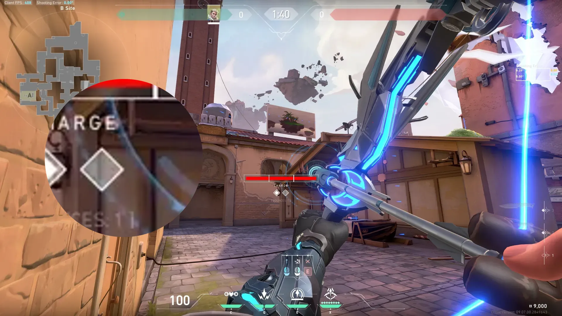 Sova Recon Bolt on Ascent Defense Site B — step 2 of 3: Aim — line up the shot
