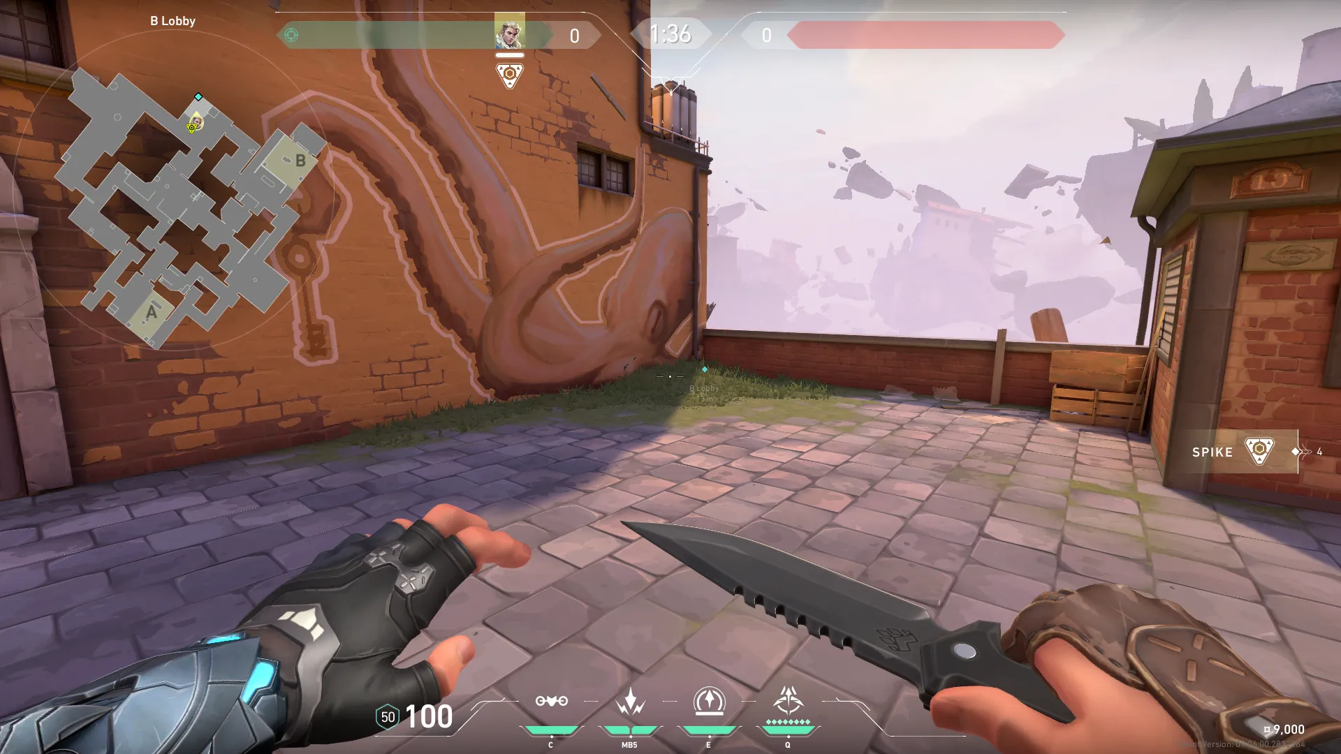 B Lobby- B Back Site — Sova lineup on Ascent