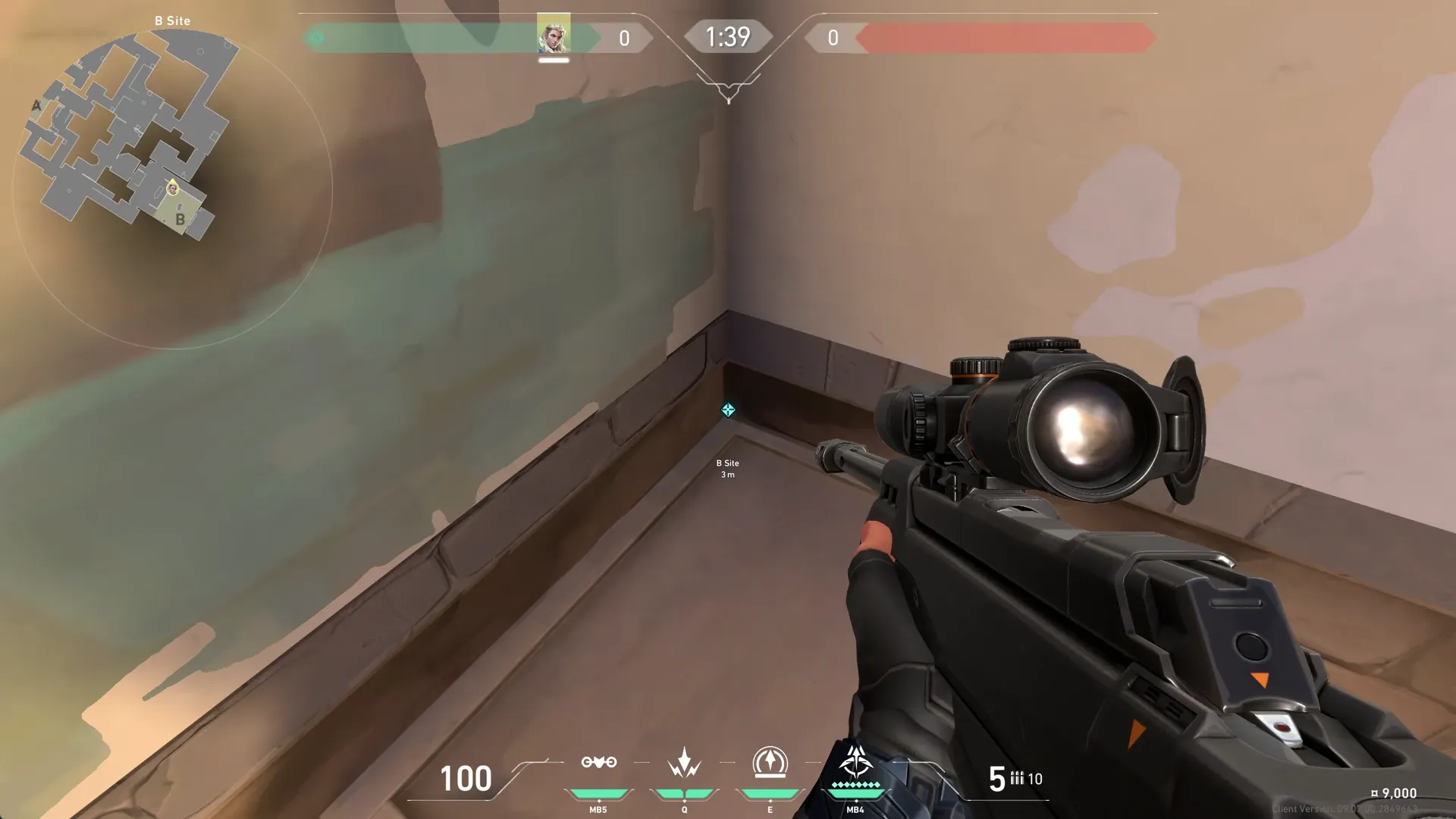 B Site to B Lobby Defense Recon — Sova lineup on Ascent