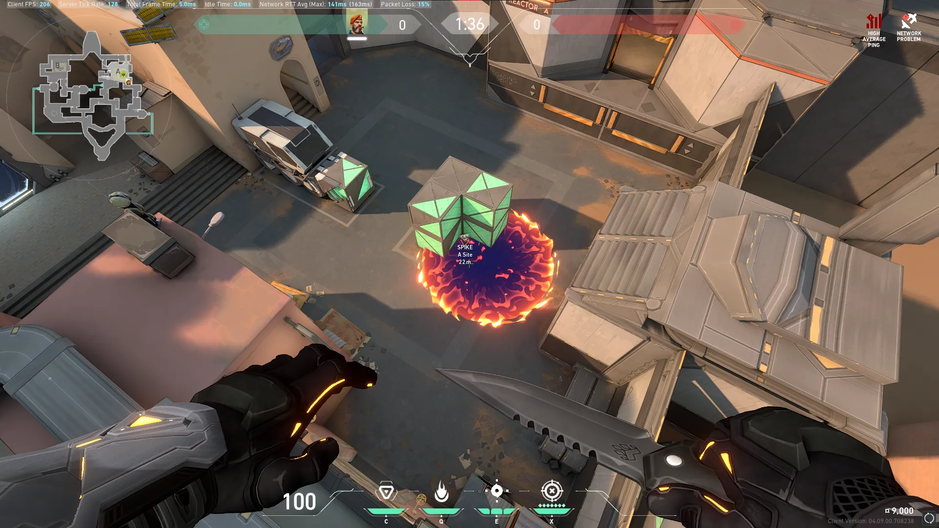Brimstone Incendiary on Bind Attack Site A — step 3 of 3: Result