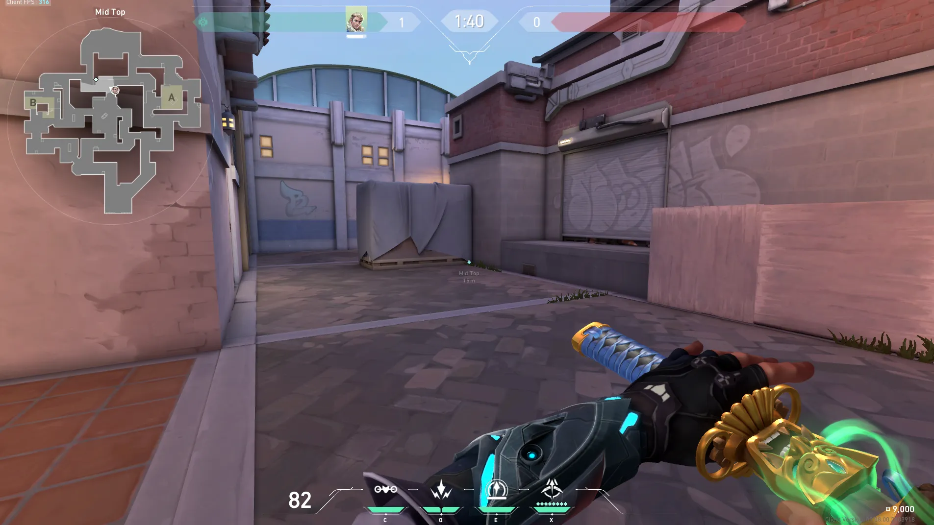 Sova Recon Bolt on Sunset Defense Site A — step 3 of 5: Aim — line up the shot
