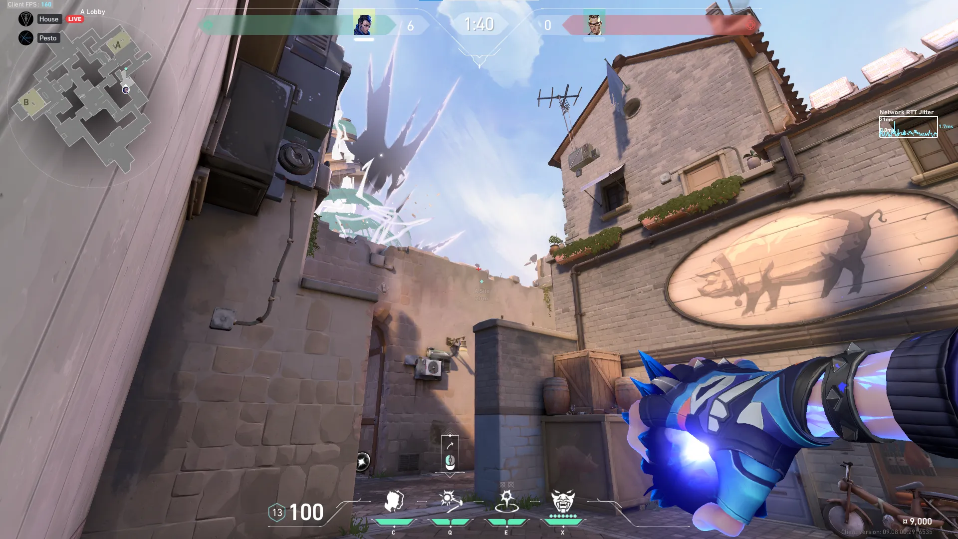 Yoru Gatecrash on Ascent Attack Site A — step 3 of 4: Aim — line up the shot