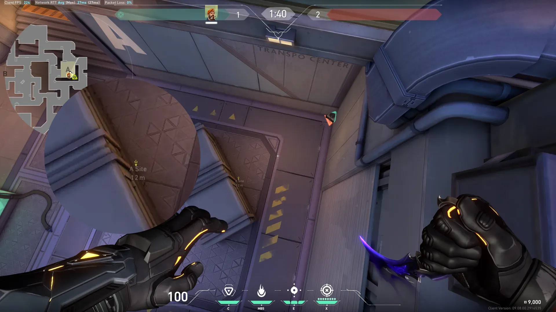 CT Spawn to A Default Behind Box — Brimstone lineup on Sunset