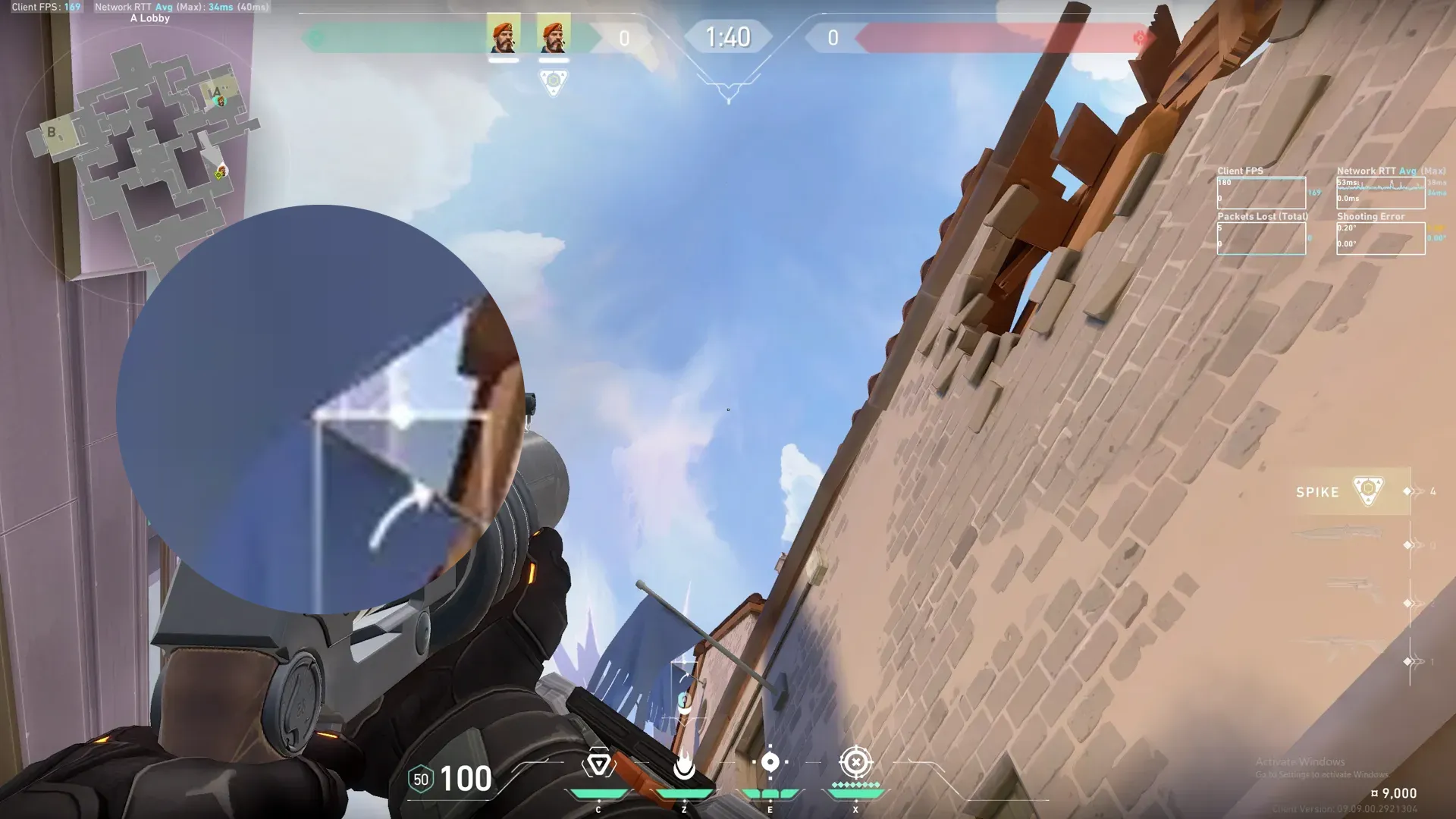 Brimstone Incendiary on Ascent Attack Site A — step 2 of 3: Aim — line up the shot