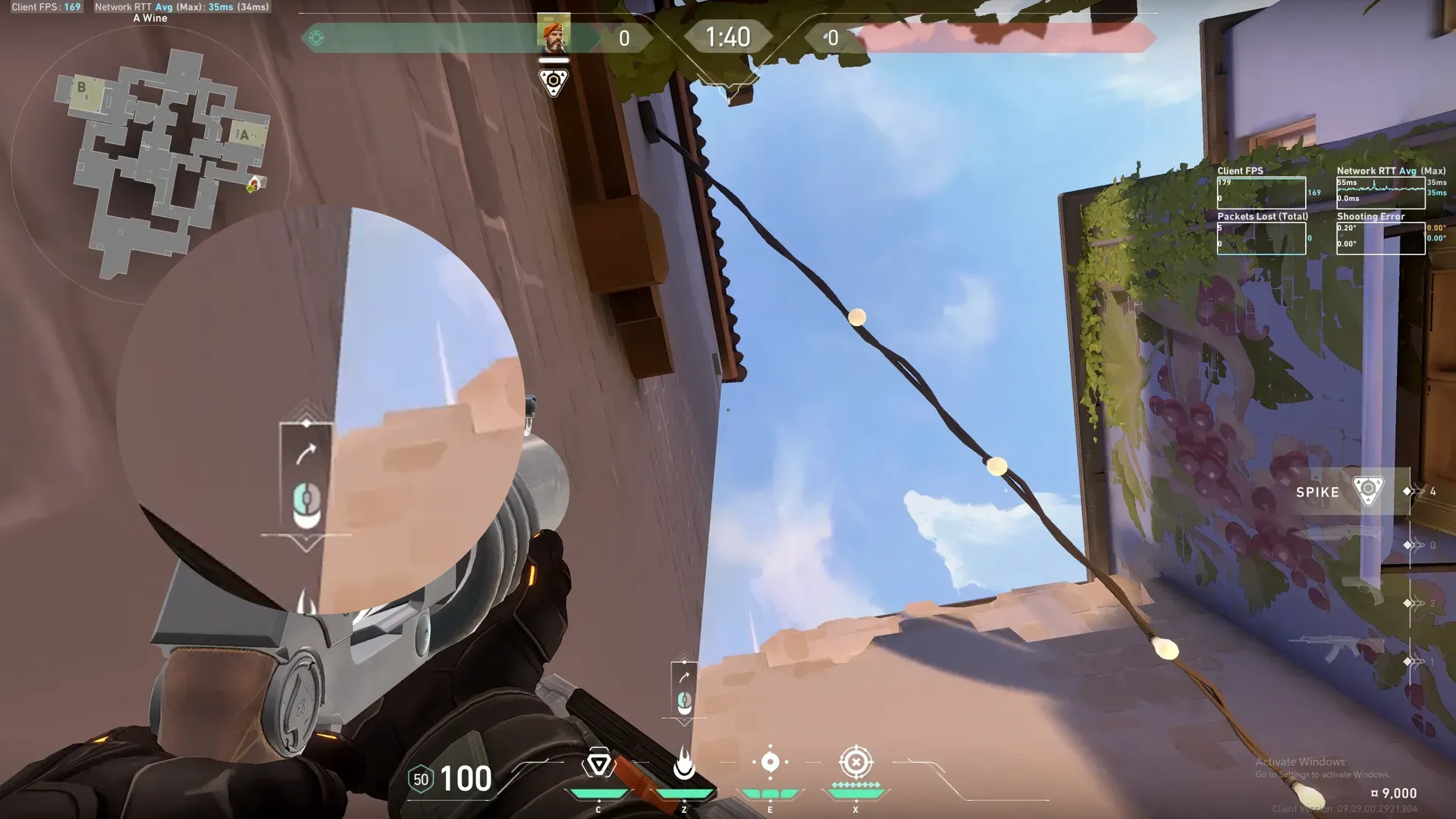 Brimstone Incendiary on Ascent Attack Site A — step 2 of 3: Aim — line up the shot