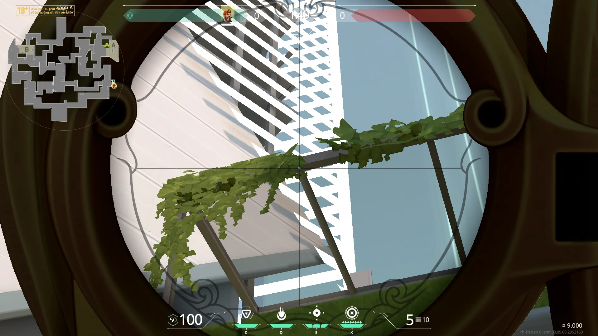 Brimstone Incendiary on Split Attack Site A — step 3 of 5: Aim — line up the shot
