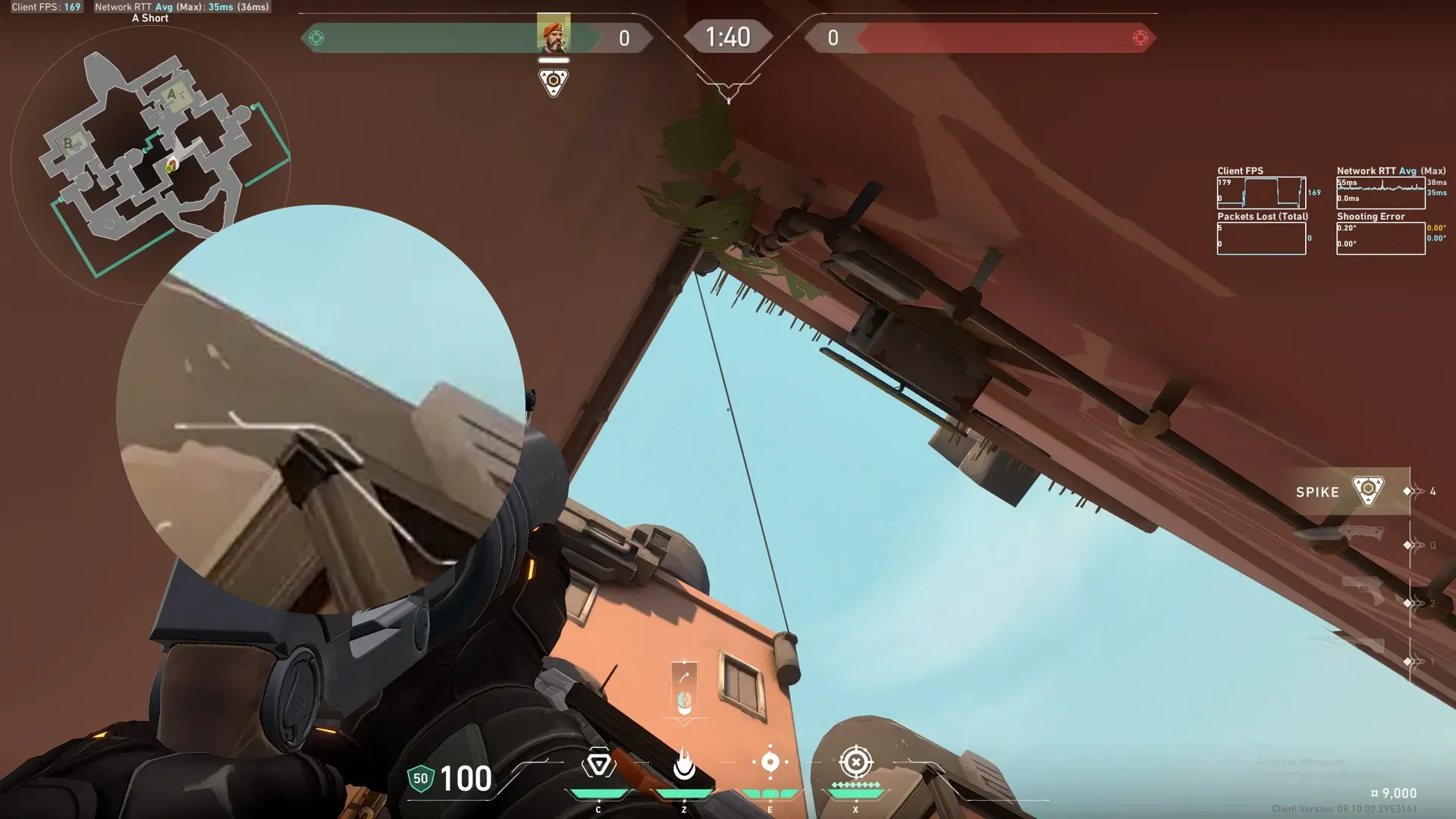 Brimstone Incendiary on Bind Attack Site A — step 2 of 3: Aim — line up the shot