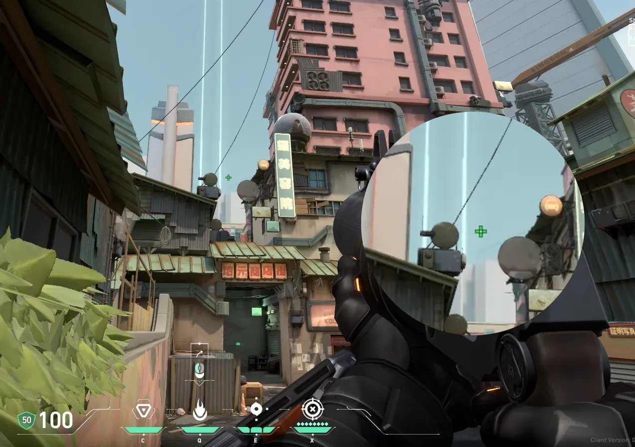 Brimstone Incendiary on Split Attack Site B — step 2 of 3: Aim — line up the shot