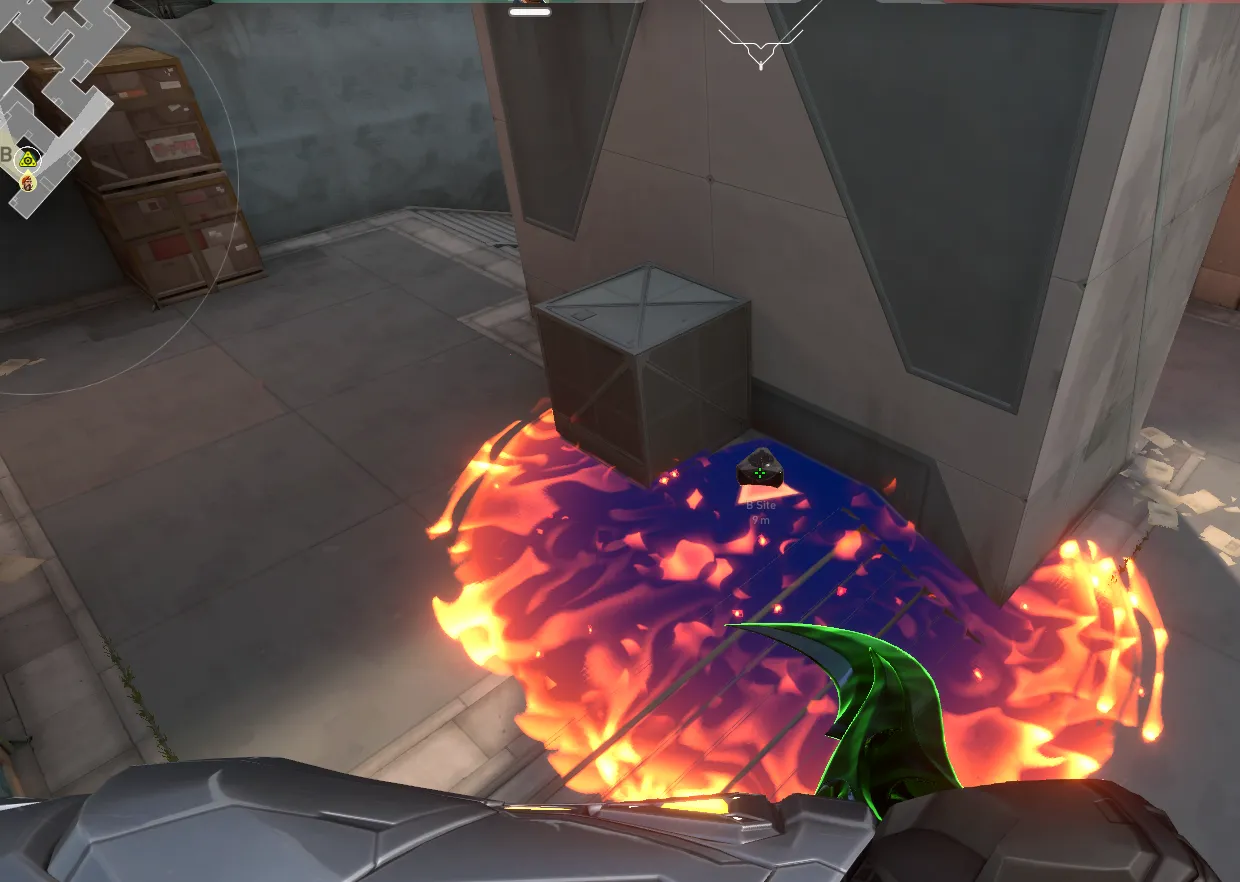 Brimstone Incendiary on Split Defense Site B — step 3 of 3: Result