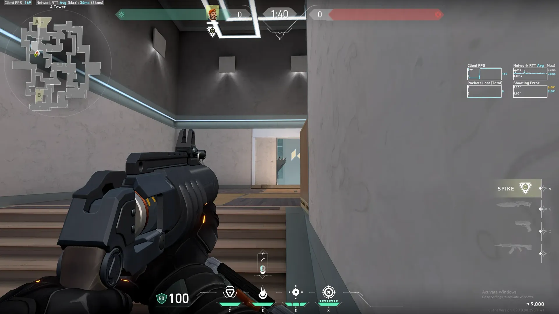 Brimstone Incendiary on Split Defense Site A — step 2 of 3: Aim — line up the shot