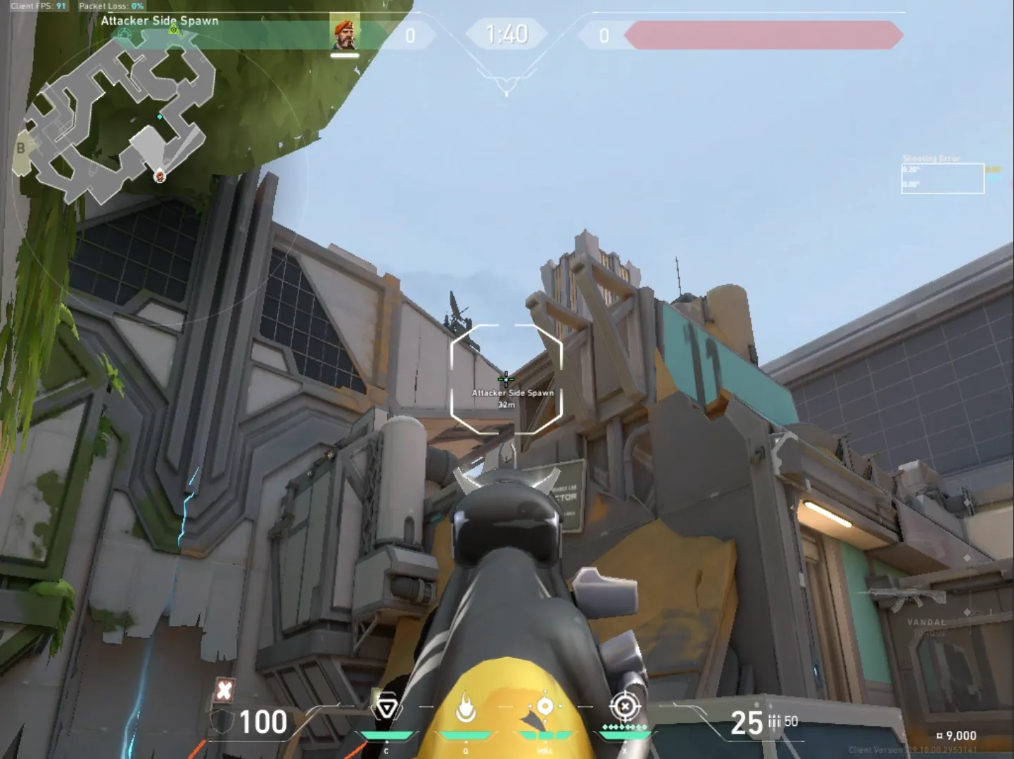 Brimstone Incendiary on Fracture Attack Site A — step 3 of 5: Aim — line up the shot