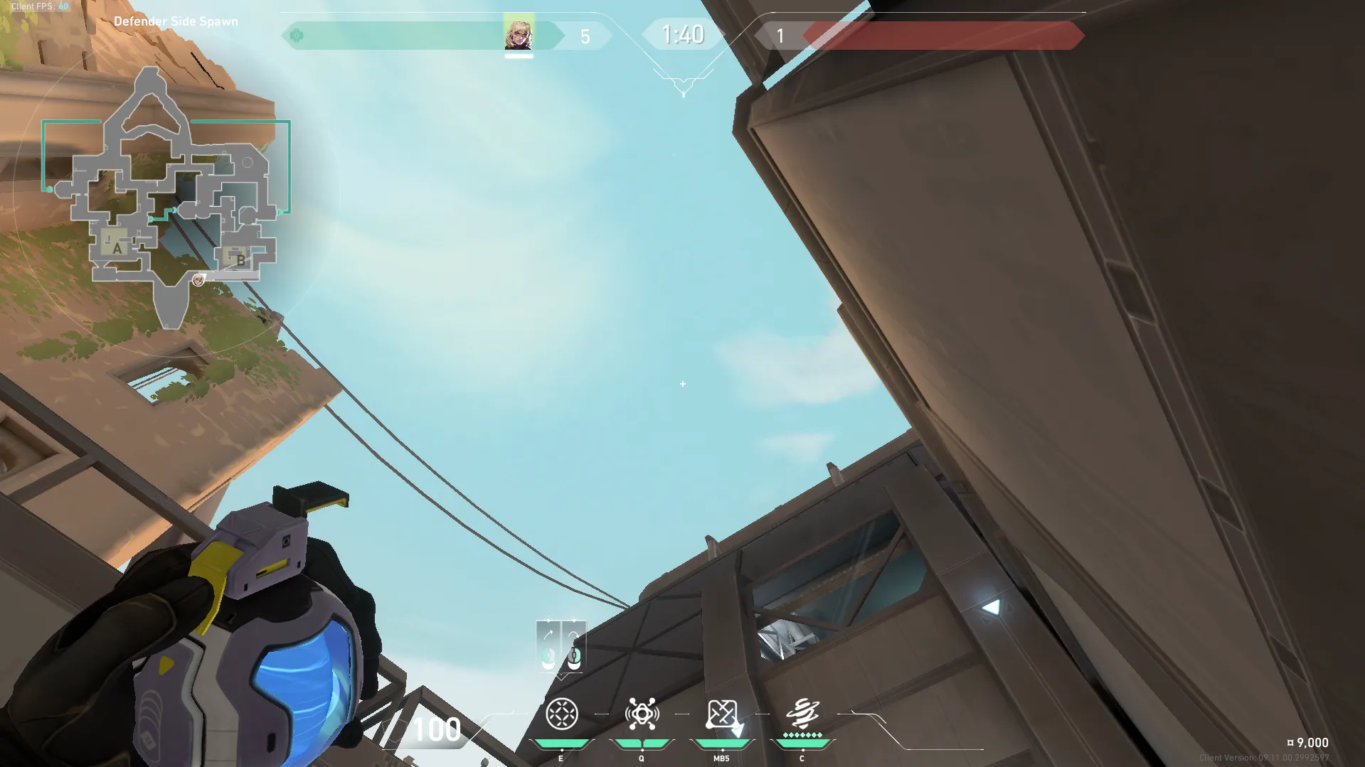 Deadlock GravNet on Bind Defense Site B — step 2 of 4: Aim — line up the shot