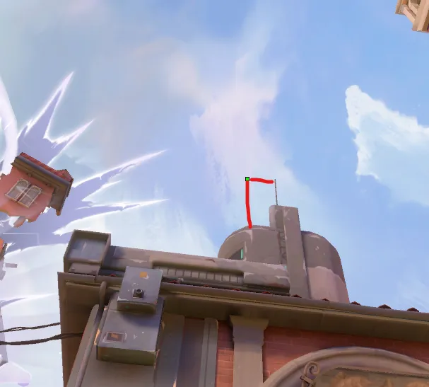 Deadlock GravNet on Ascent Attack Site B — step 2 of 3: Aim — line up the shot
