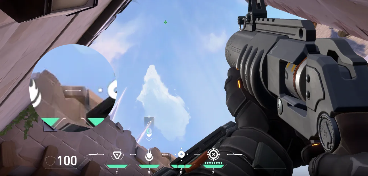 Brimstone Incendiary on Ascent Attack Site A — step 2 of 3: Aim — line up the shot