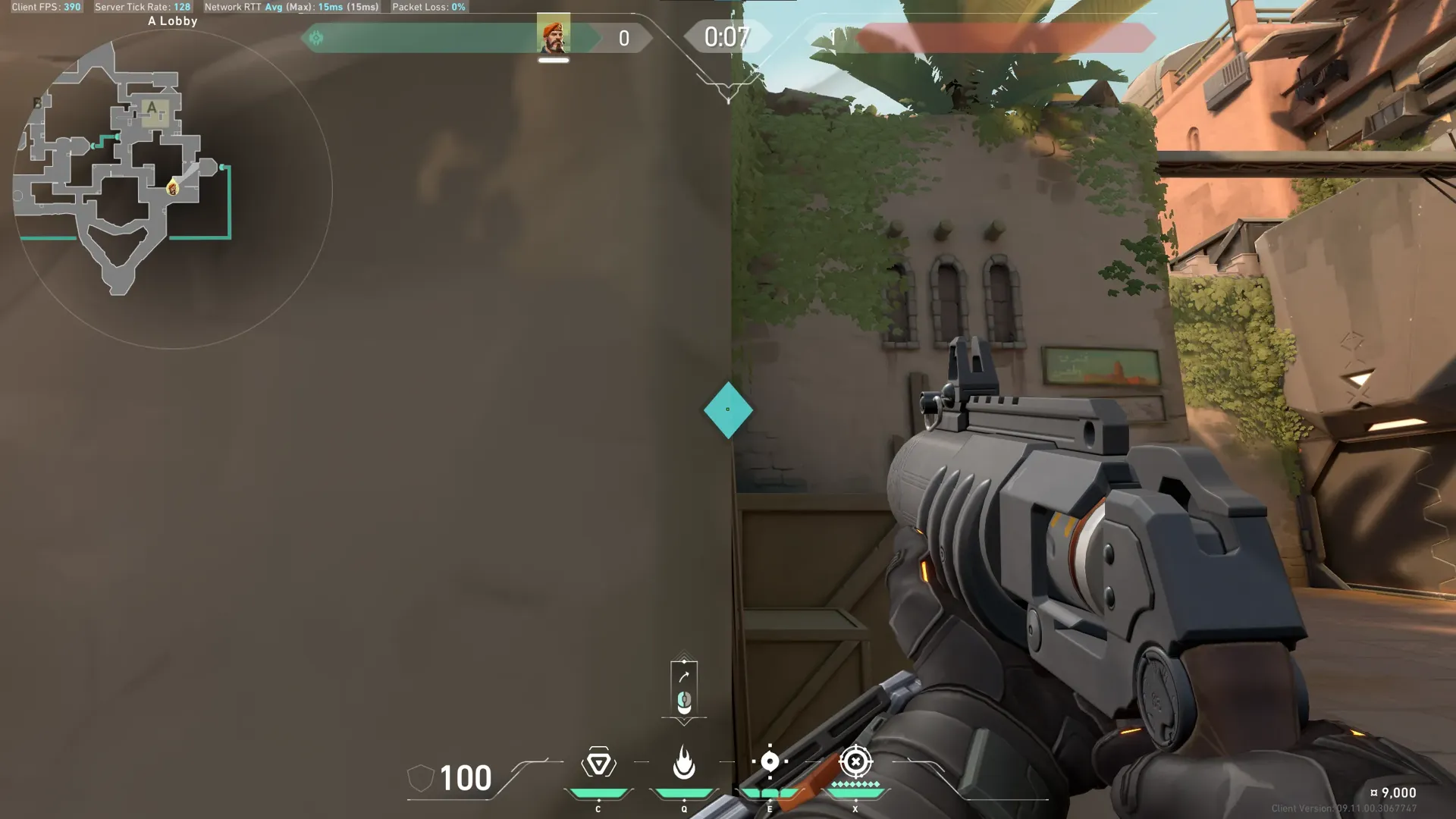 Brimstone Incendiary on Bind Defense Site A — step 2 of 4: Aim — line up the shot