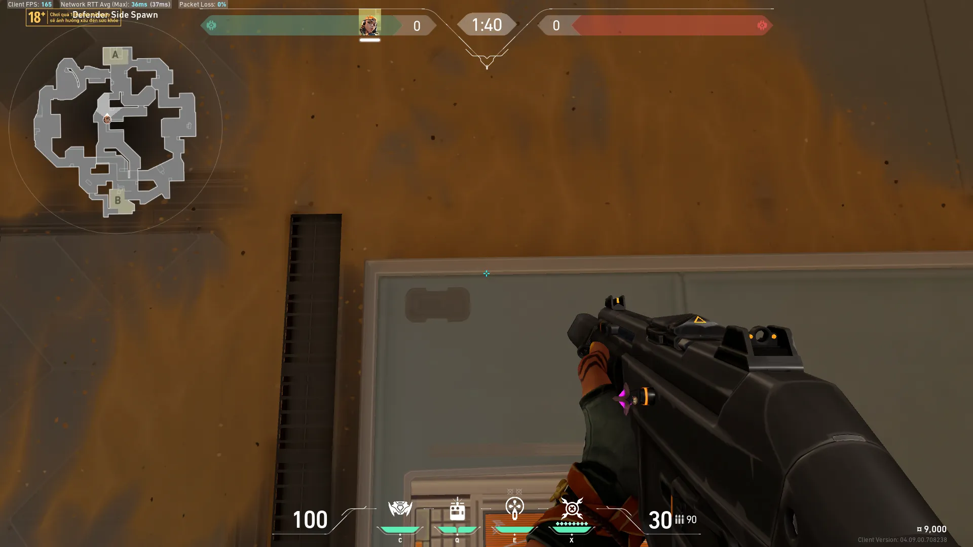 A Drop Nade — Raze lineup on Fracture