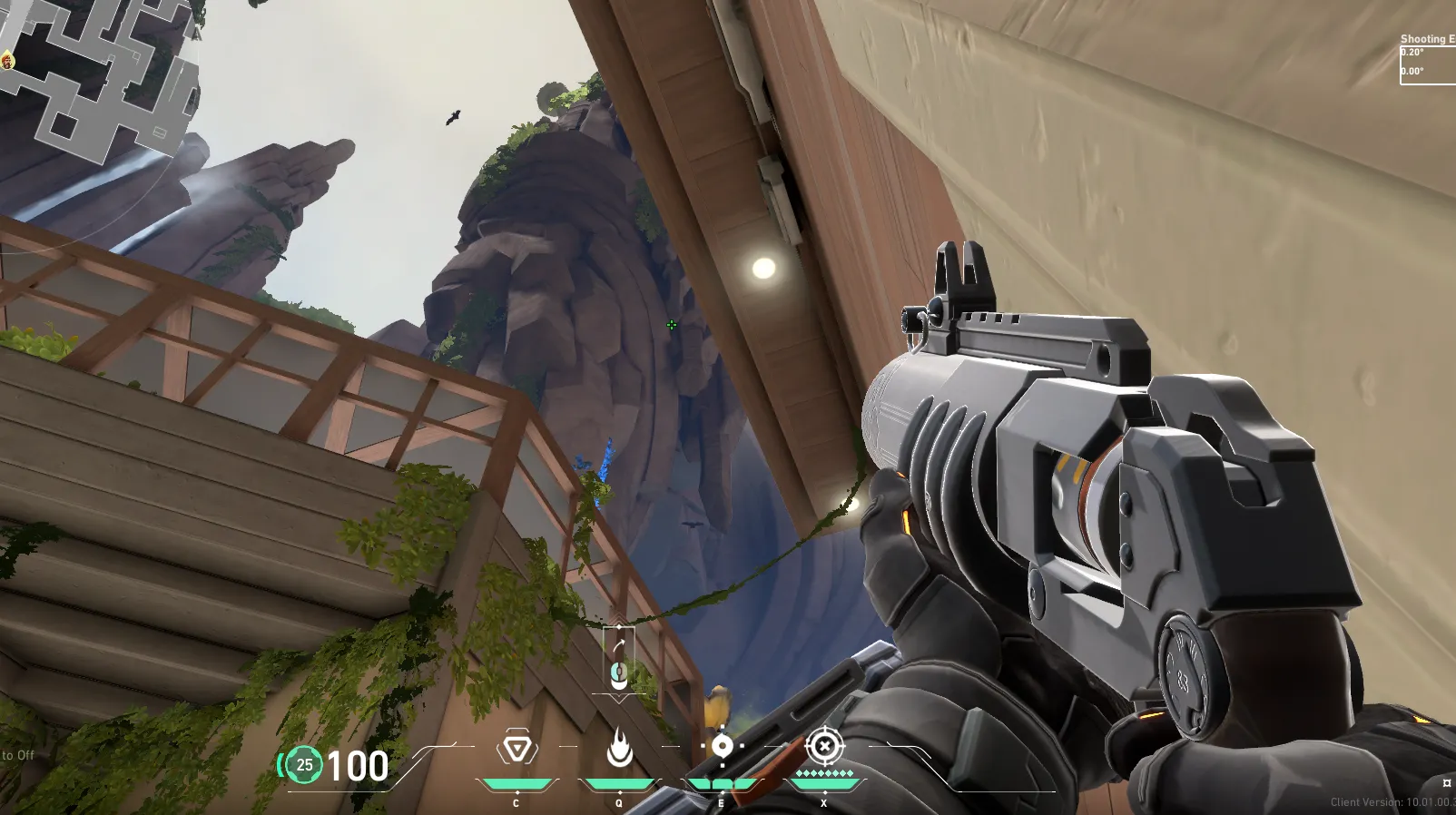 Brimstone Incendiary on Abyss Attack Site B — step 2 of 3: Aim — line up the shot