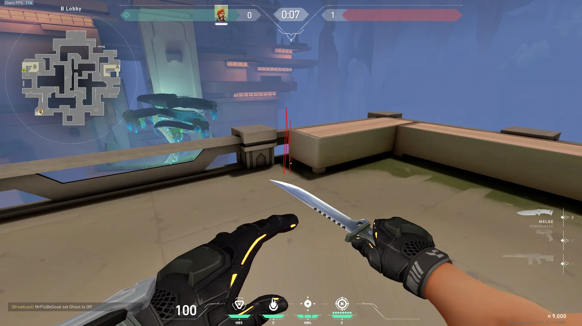 Brimstone Incendiary on Abyss Attack Site B — step 2 of 3: Aim — line up the shot