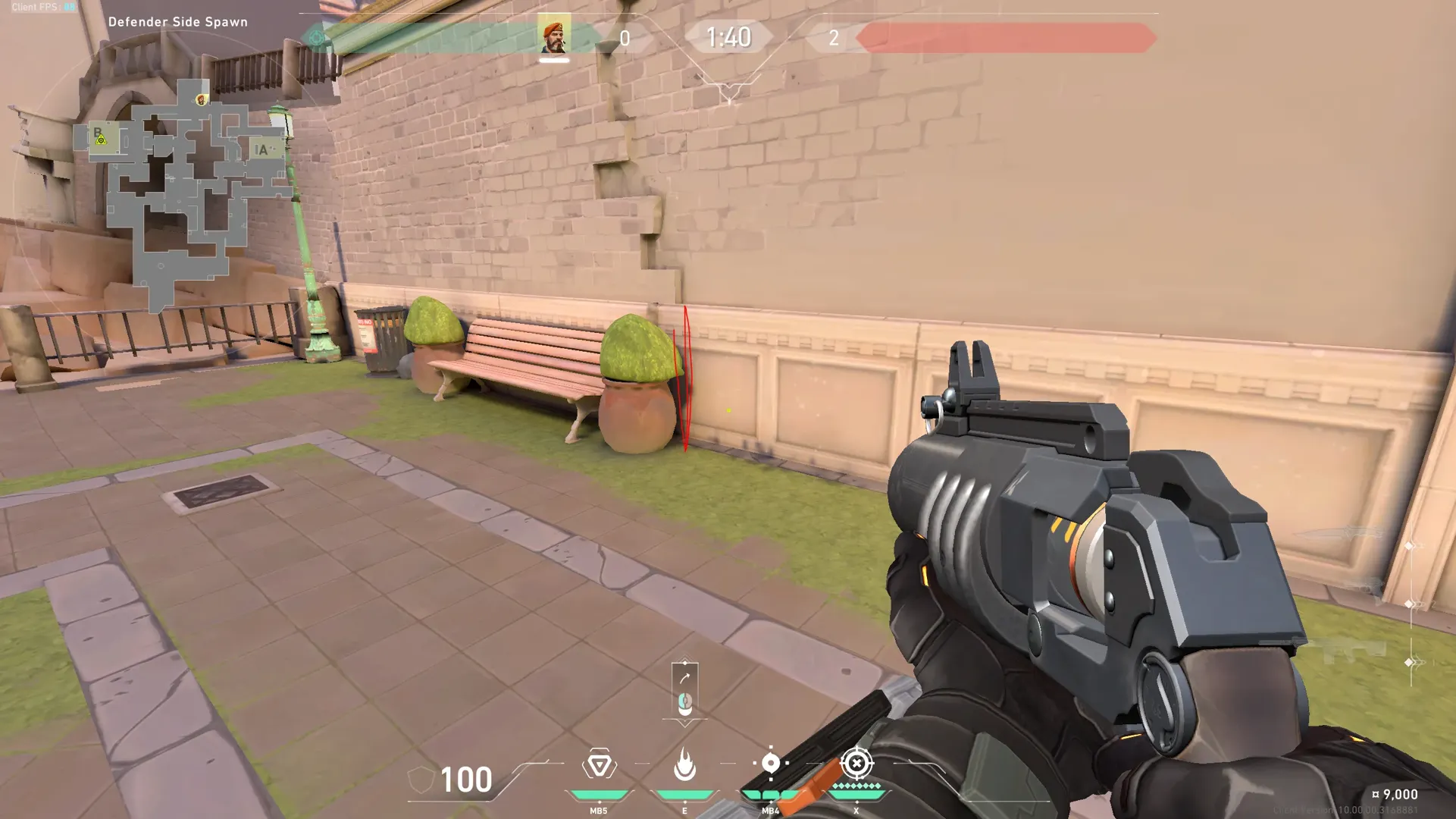 Brimstone Incendiary on Ascent Defense Site B — step 2 of 3: Aim — line up the shot