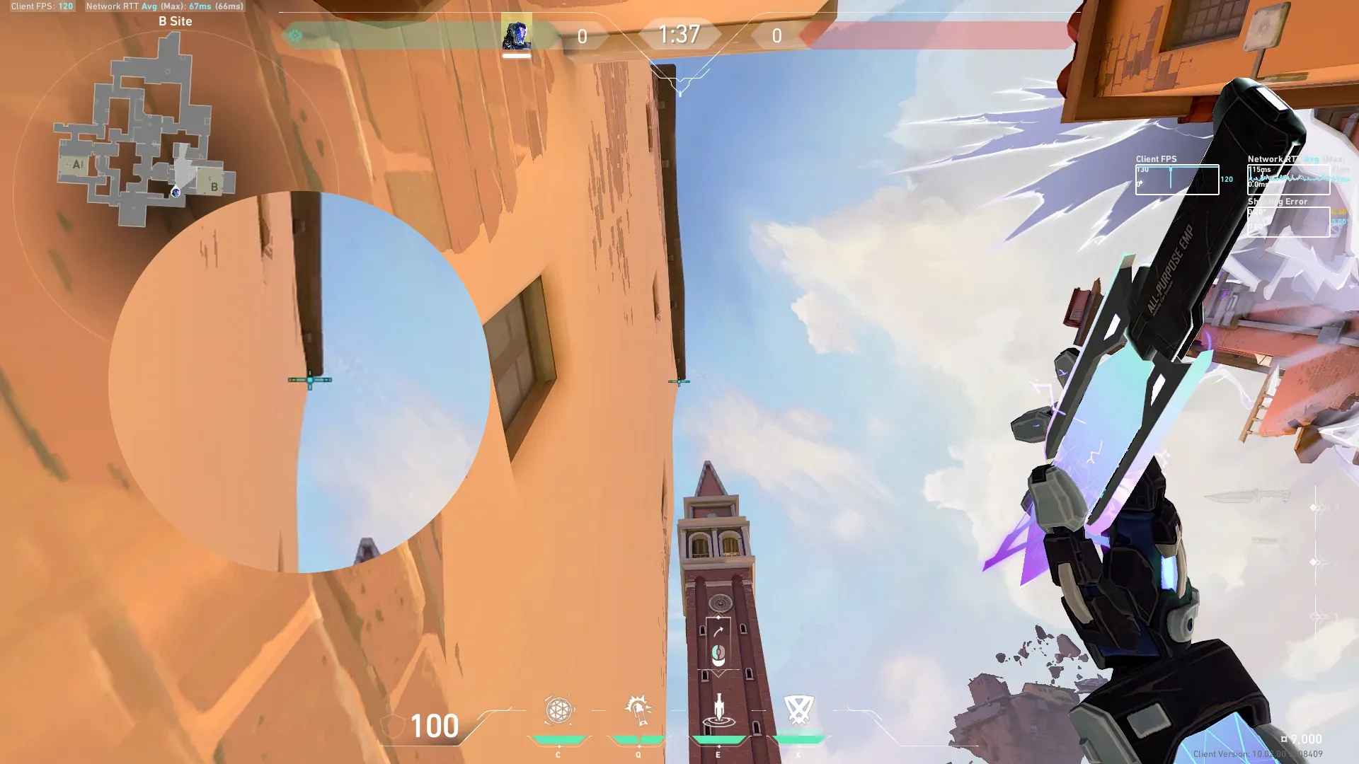 KAY/O Zero_Point on Ascent Defense Mid — step 2 of 3: Aim — line up the shot