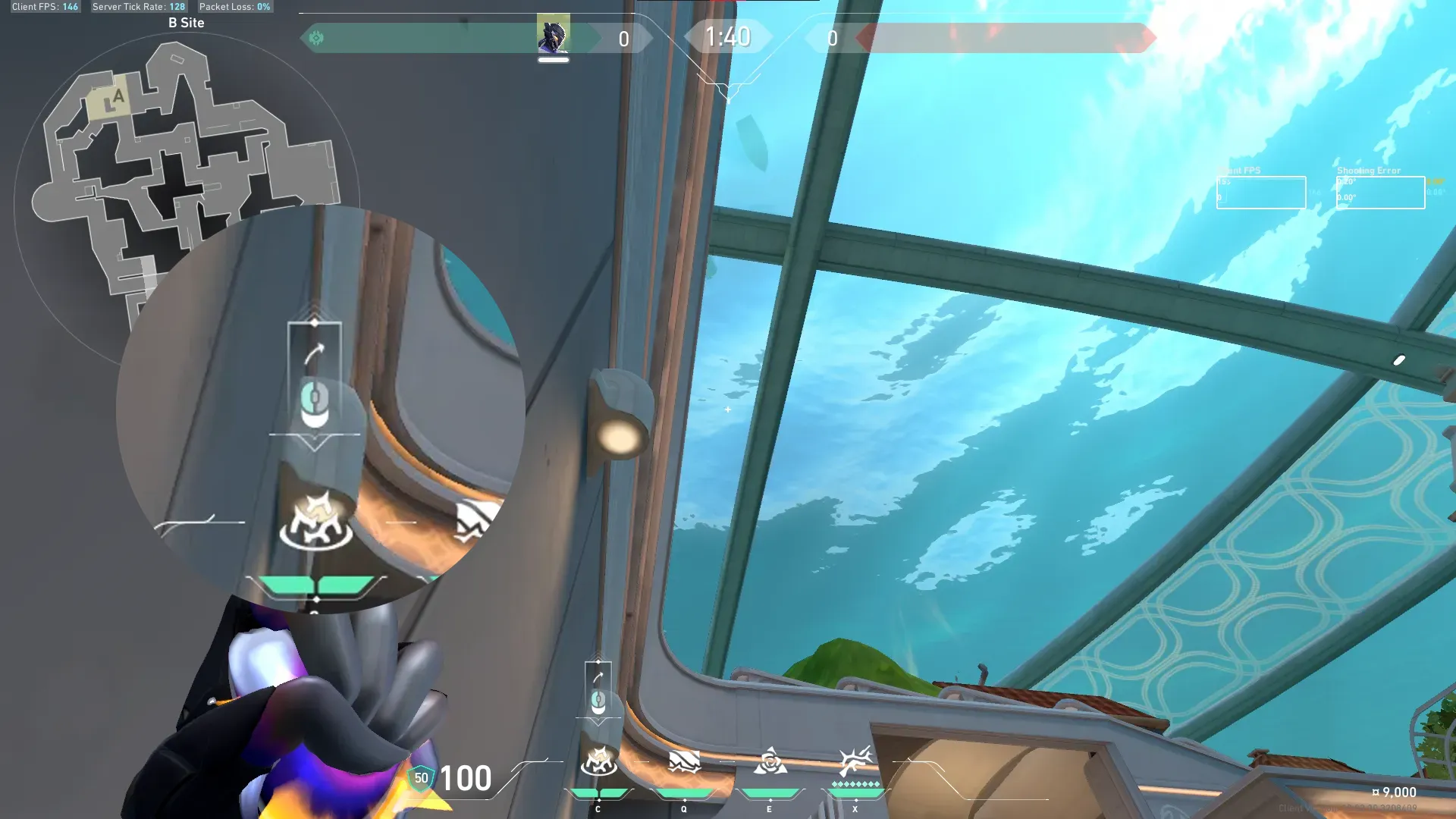 Vyse Razorvine on Pearl Defense Site A — step 2 of 3: Aim — line up the shot
