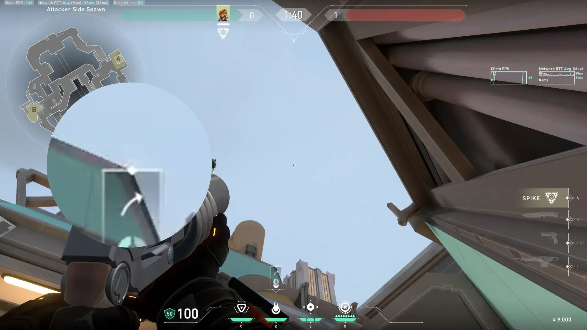 Brimstone Incendiary on Fracture Attack Site A — step 2 of 3: Aim — line up the shot