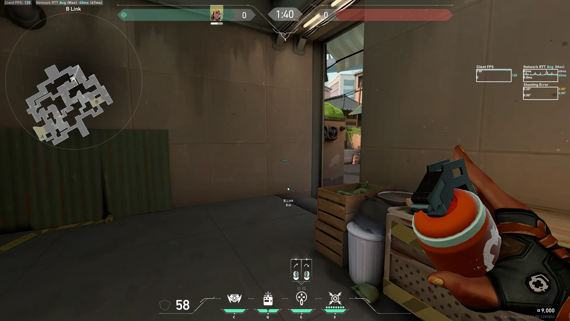 Nade From B Lobby to B Main Close — Raze lineup on Split